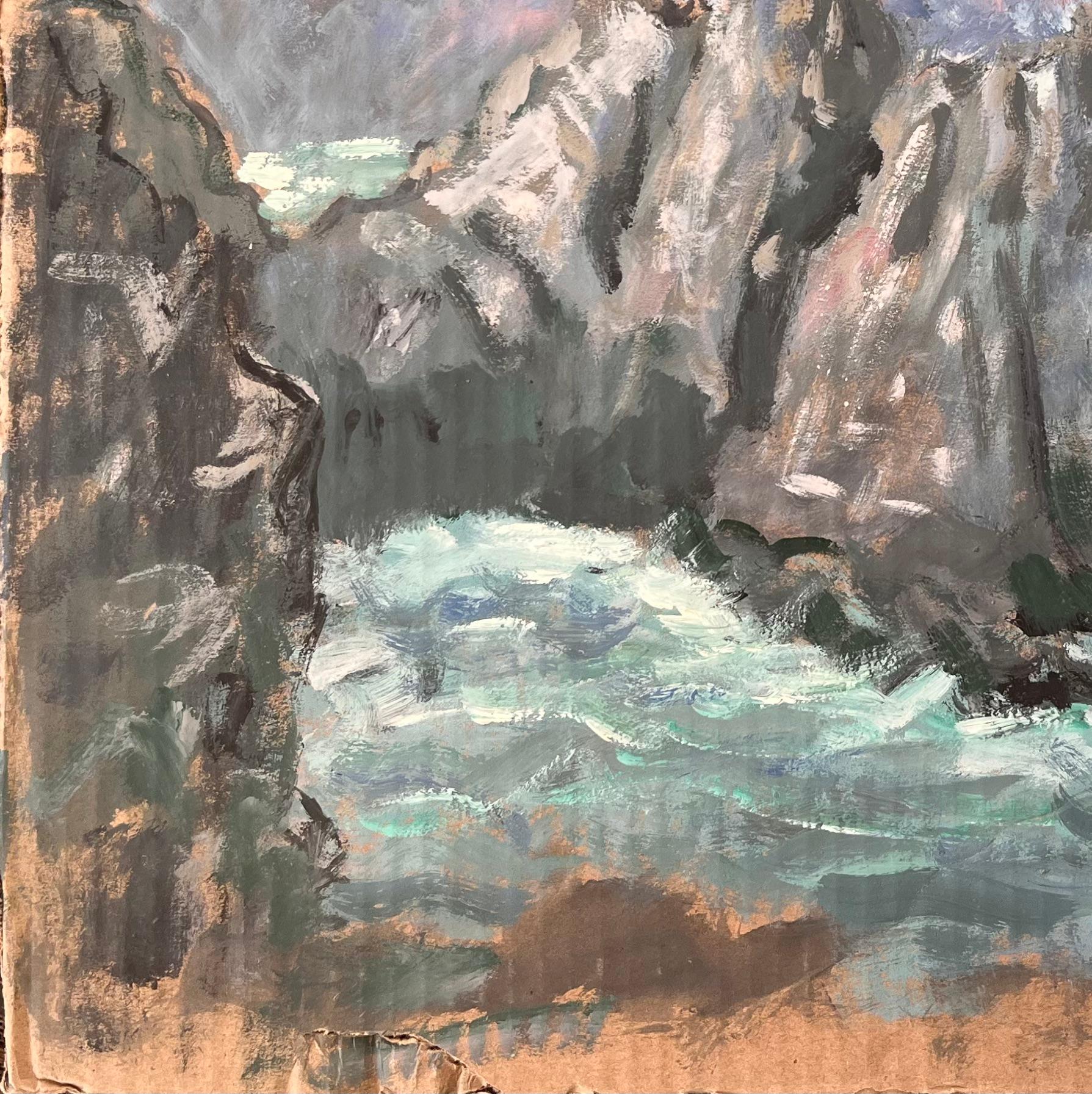 Küsten Cliffs and Sea Stacks Ansicht der Tas de Pois auf der Halbinsel Crozon (Impressionismus), Painting, von Fanch Lel