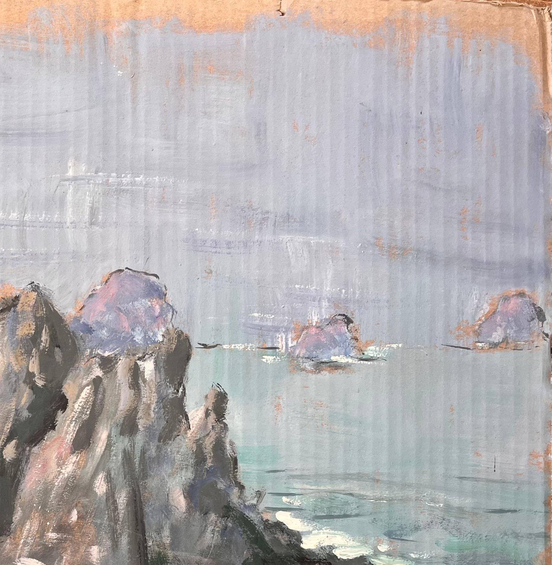 Küsten Cliffs and Sea Stacks Ansicht der Tas de Pois auf der Halbinsel Crozon im Angebot 1