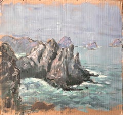 Coastal Cliffs and Sea Stacks View of Tas de Pois in Crozon Peninsula
