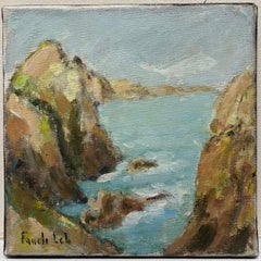 Coastal Scene with Rocky Cliffs and Blue Waters The Pointe du Van Brittany