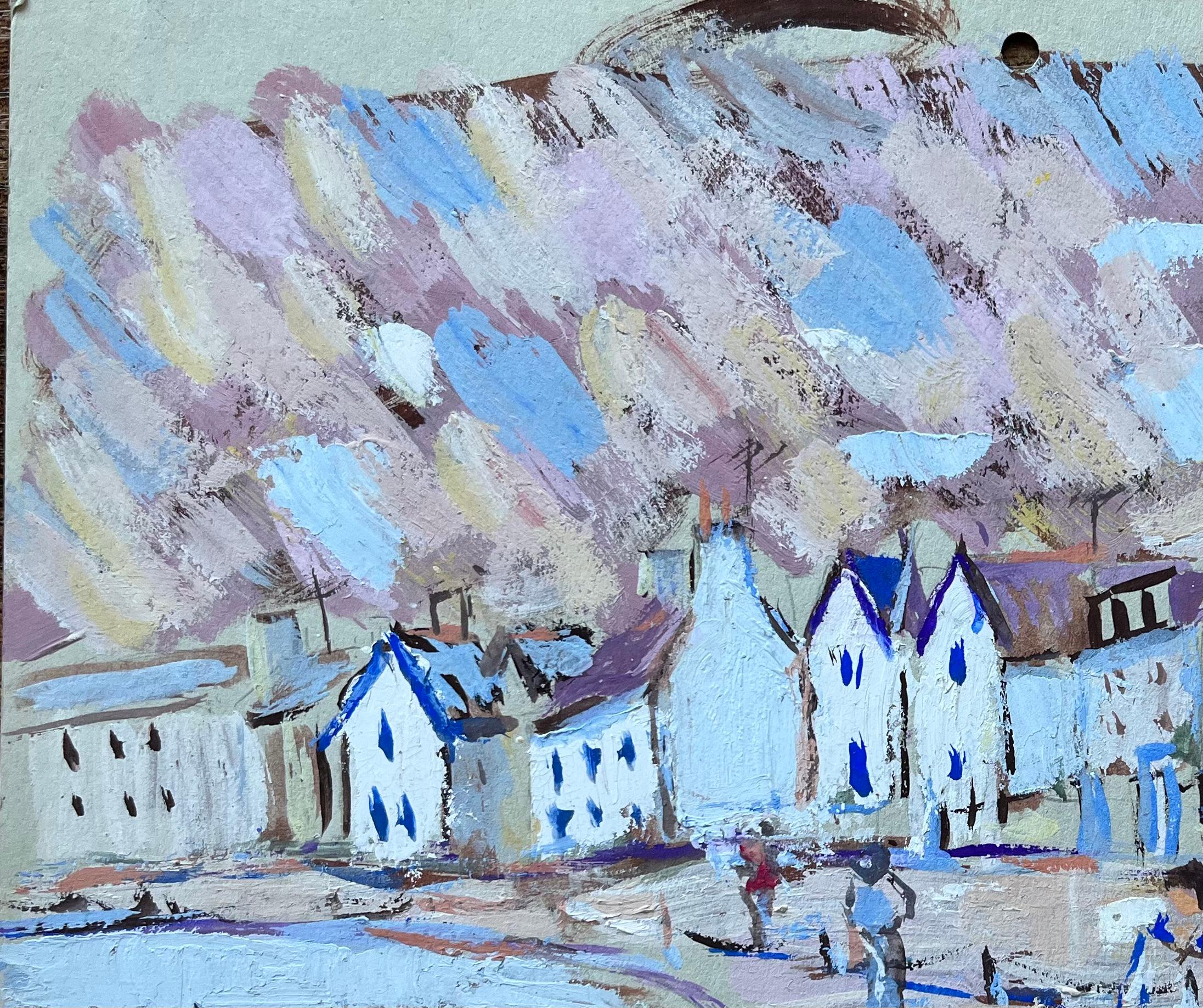 Harnais français coloré avec des personnages et des bateaux de style expressionniste en vente 1