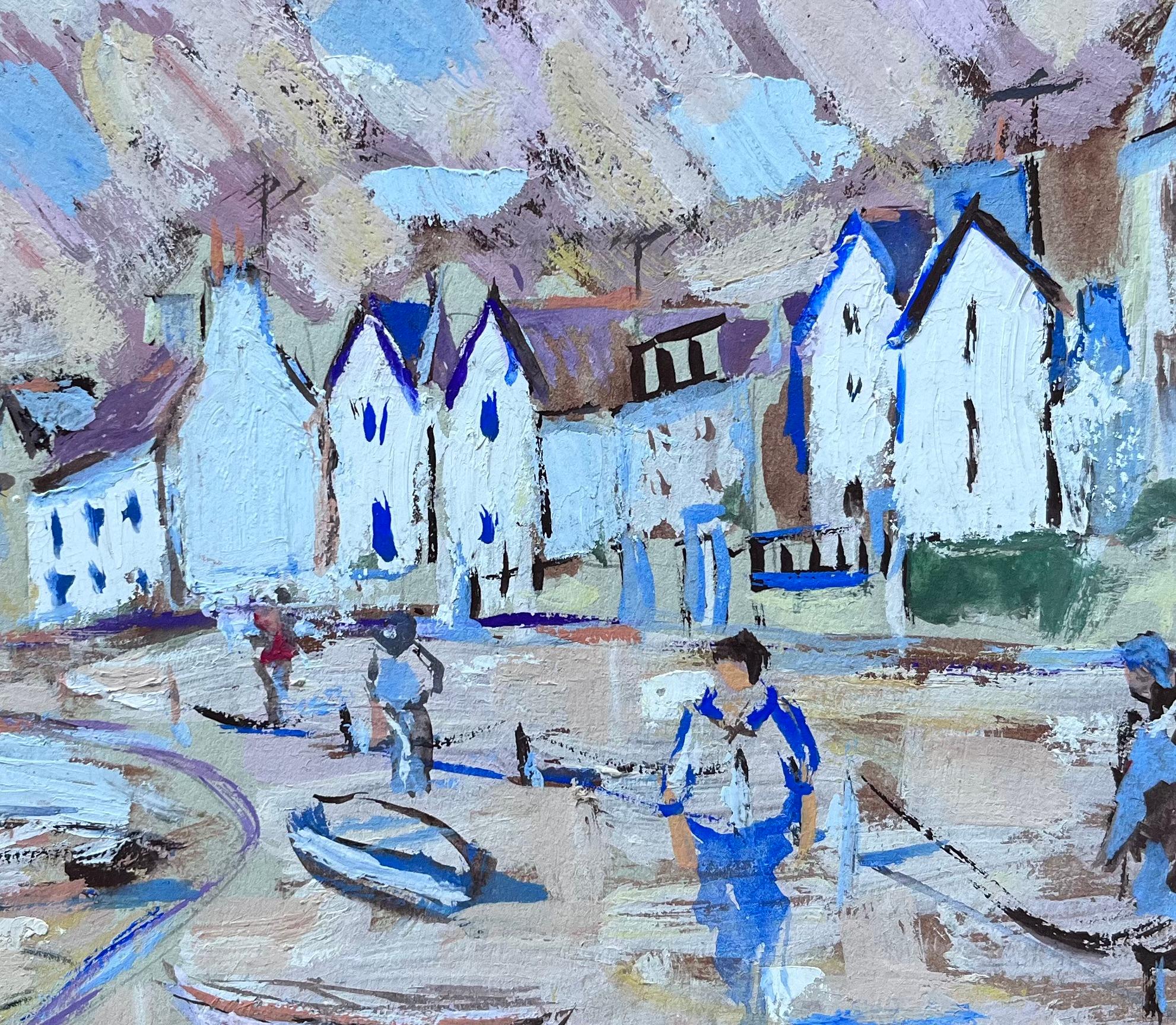 Harnais français coloré avec des personnages et des bateaux de style expressionniste en vente 2