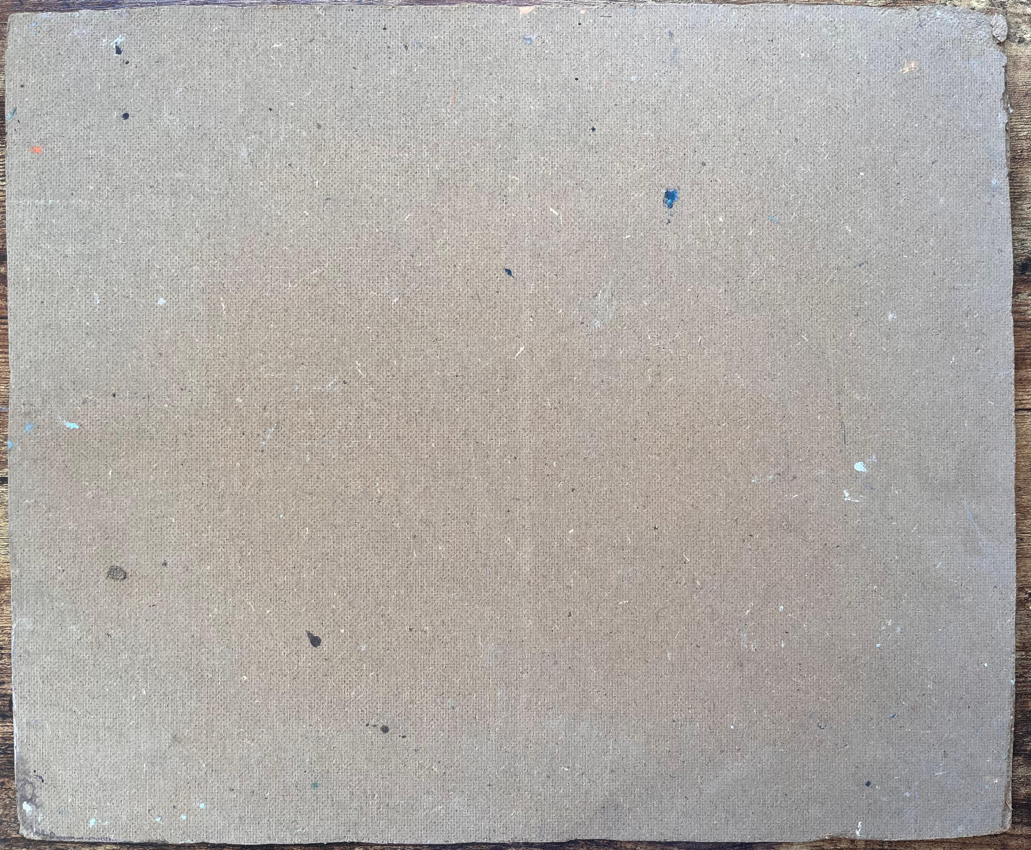 Abend Schatten in einer Dorfstraßensszene, impressionistisches Gemälde im Angebot 3