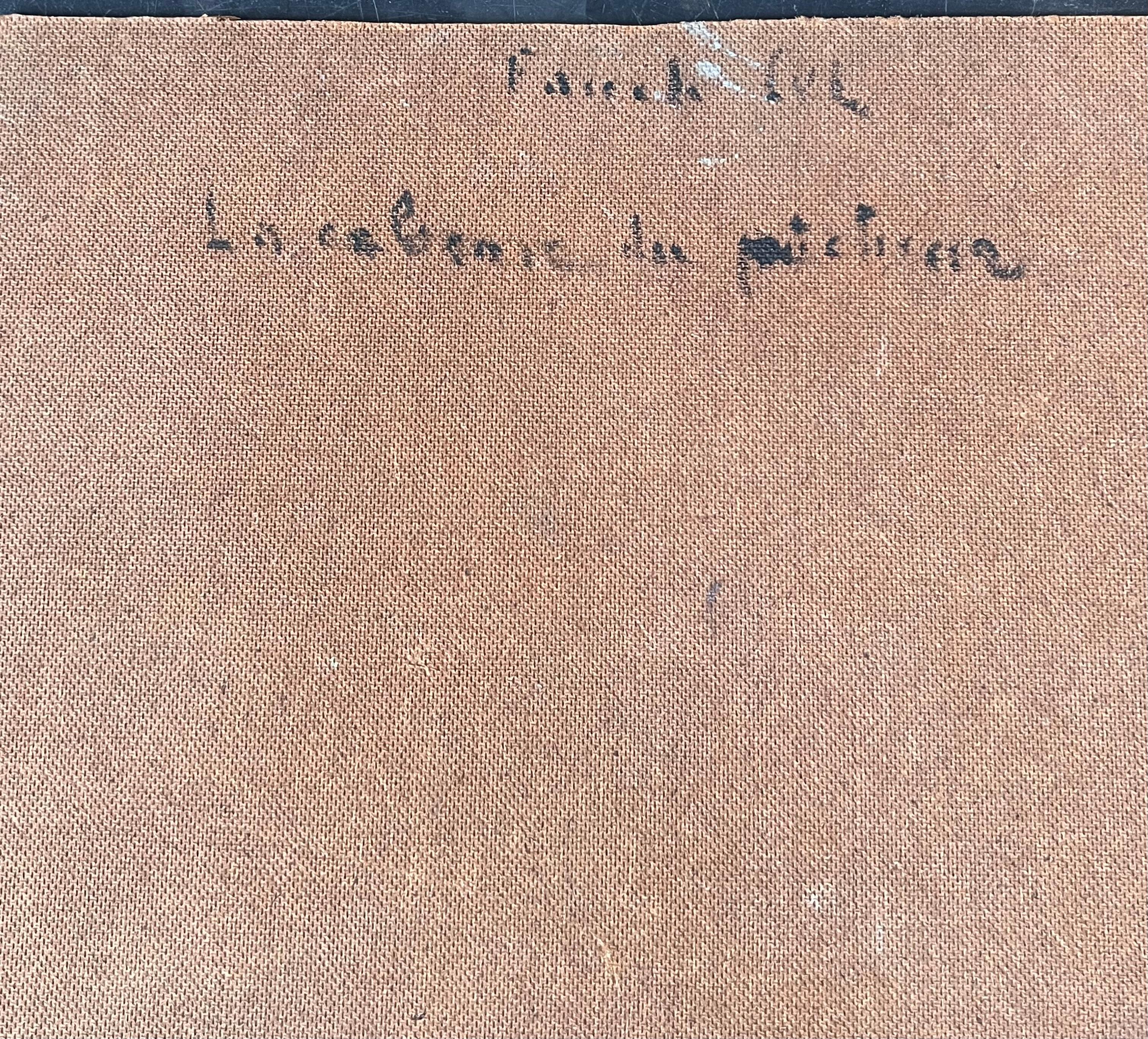 Figur beim Fischen in Moos Sommersee Französische Landschaft Ölgemälde im Angebot 3
