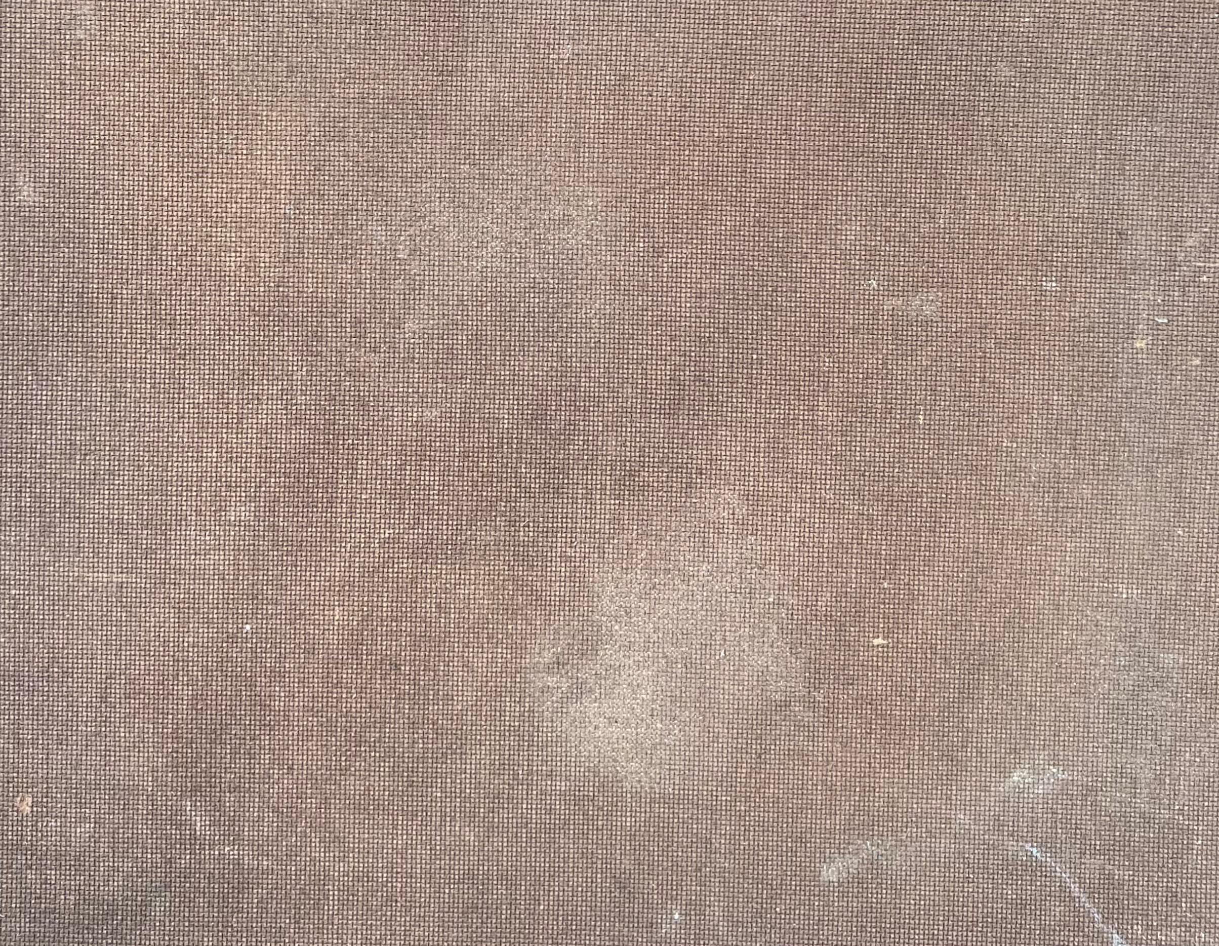 Figura che ara il campo di raccolto arancione guidata dai cavalli Pittura ad olio francese in vendita 3