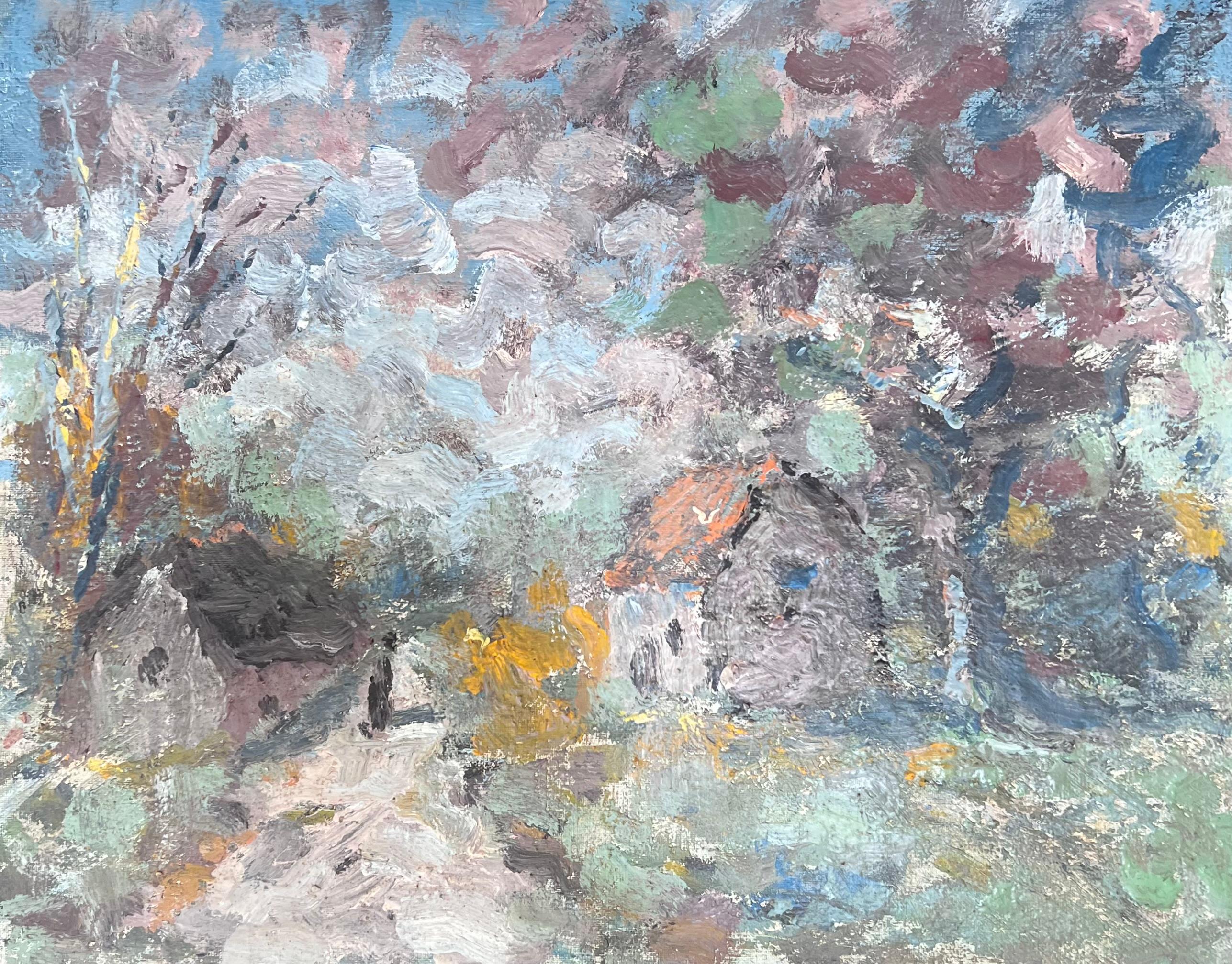 Figur Bummeln
von Fanch Lel
Größe: 15 x 16 Zoll (Höhe x Breite)
Ölgemälde auf Leinwand auf Karton aufgezogen, ungerahmt
Verso beschriftet
Zustand: Insgesamt guter Zustand mit leichten Gebrauchsspuren an der Oberfläche und leichten