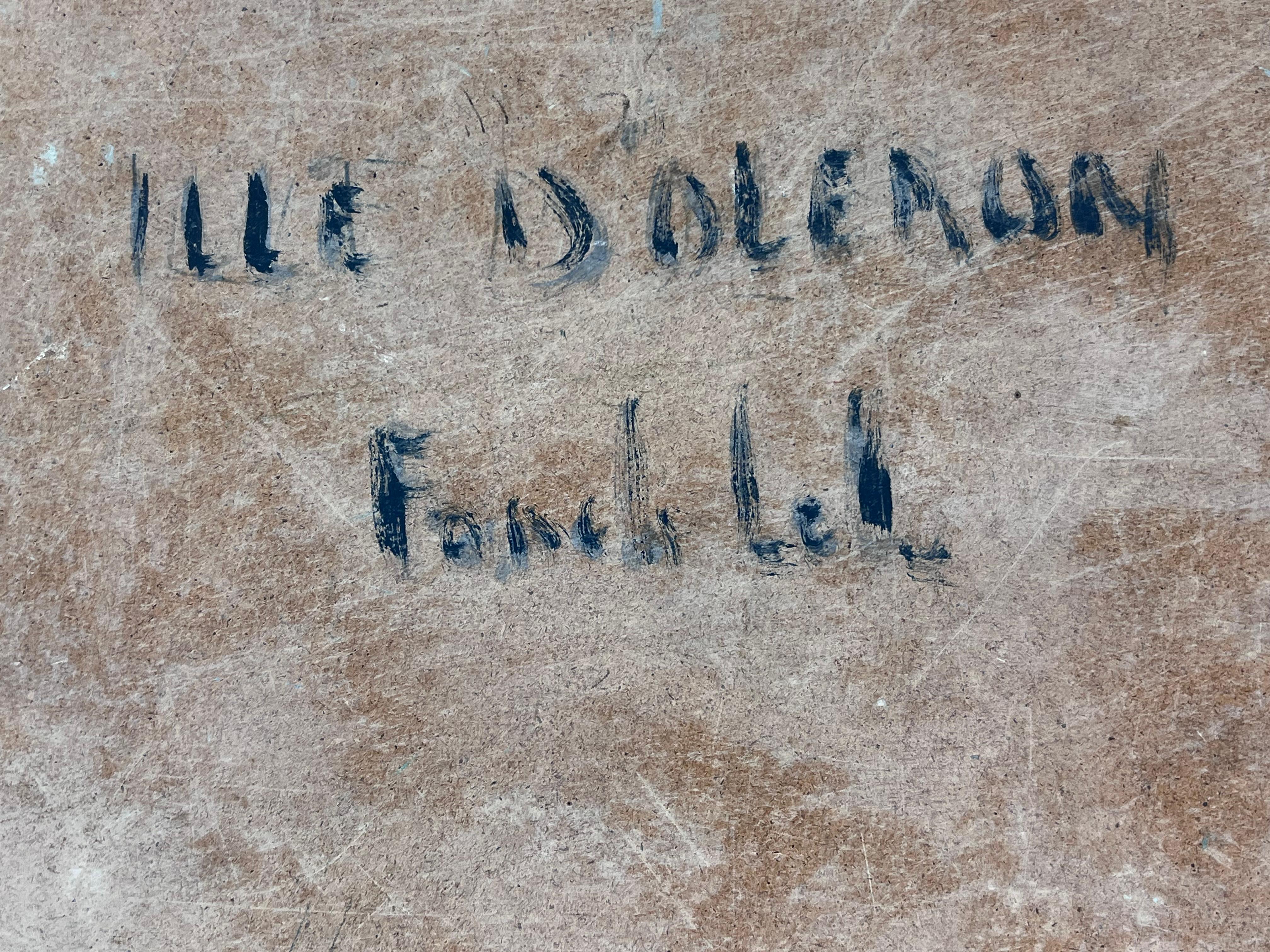 Fischerboote neben einem Pier und Leuchttürmen auf der Insel Île d'Oléron im Angebot 1
