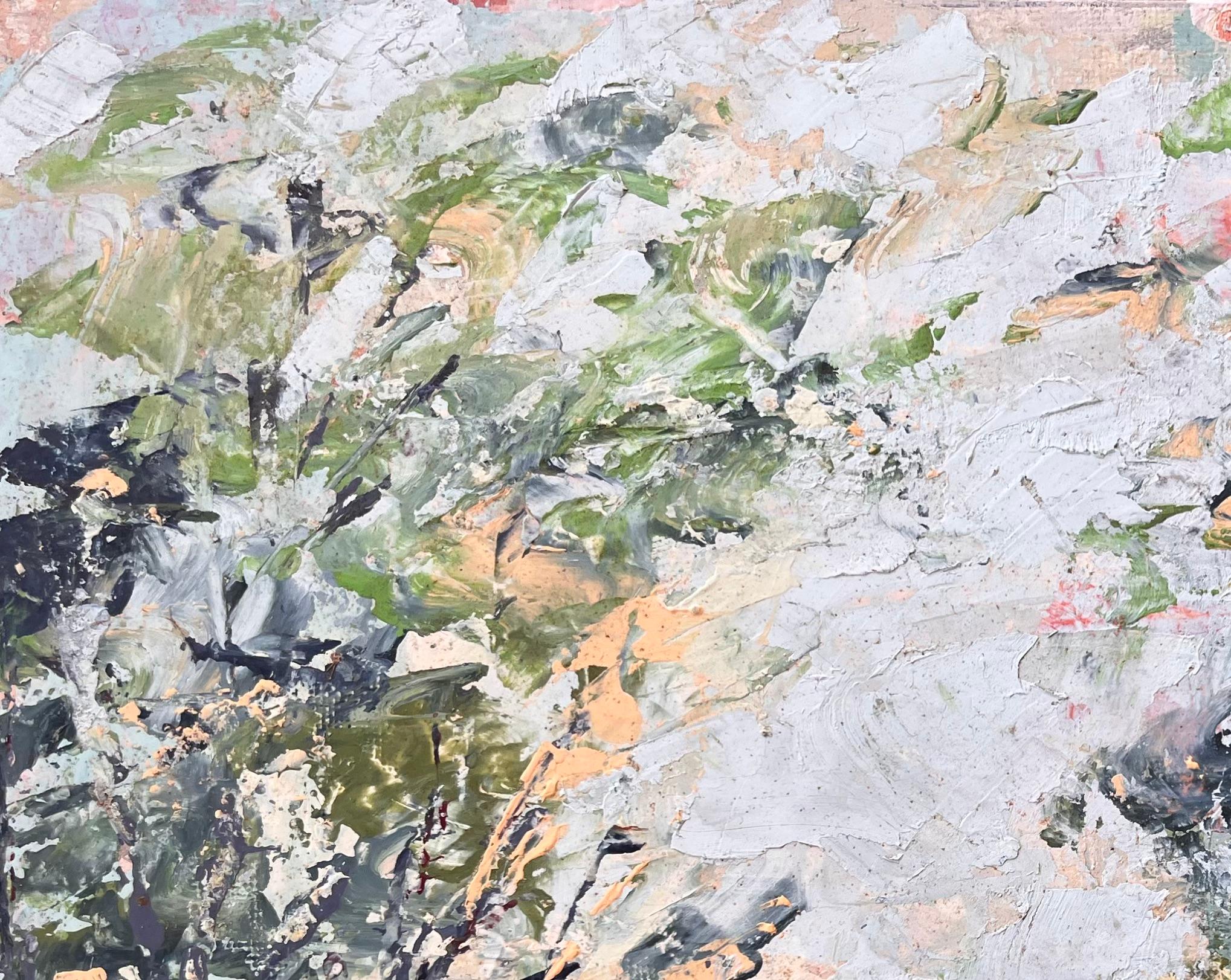 Scène de paysage abstraite française avec reflets dans l'eau en vente 1