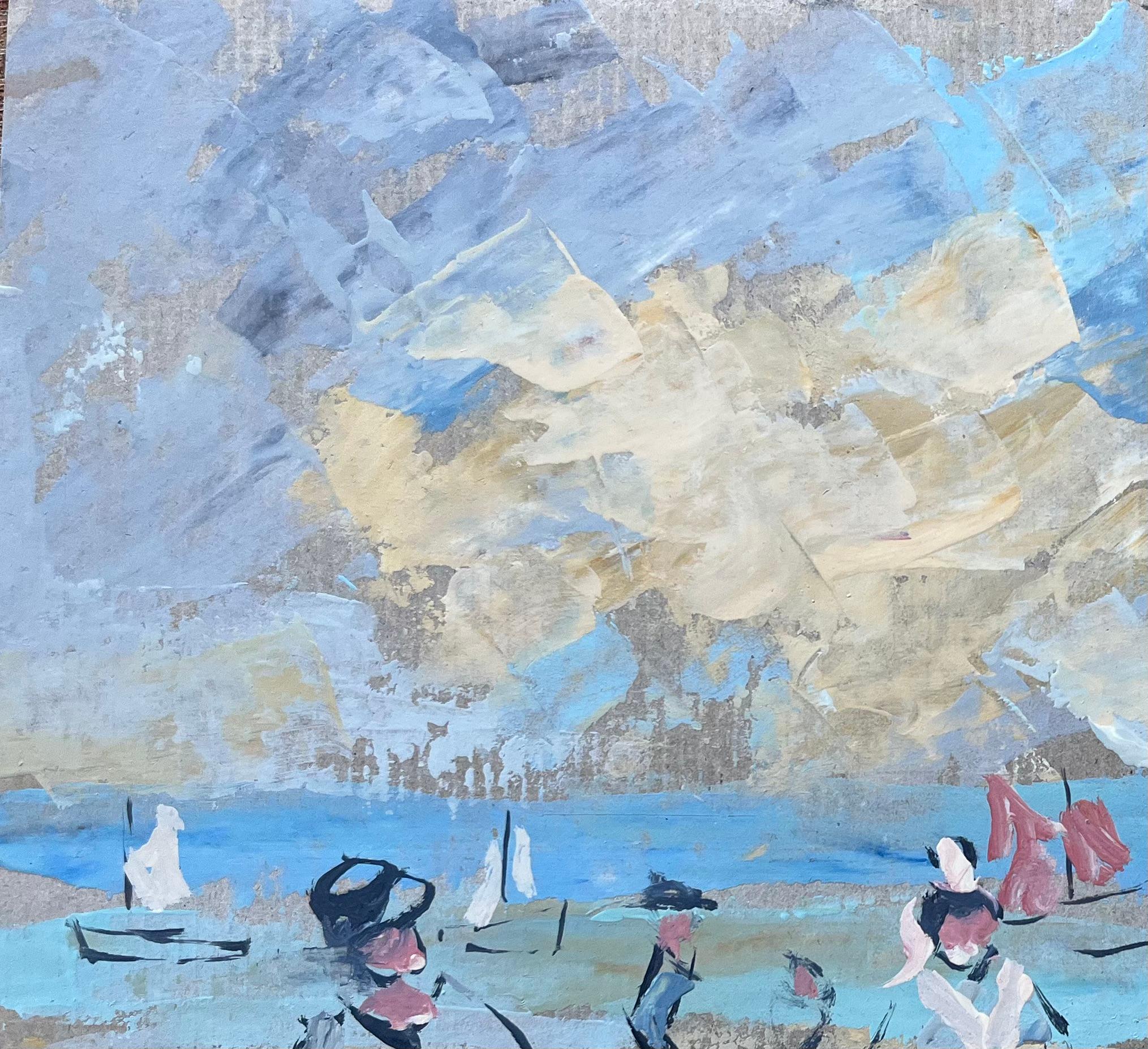 Titolo: Scena costiera francese con donne bretoni e barche da pesca
di Fanch Lel (francese, nato nel 1930)
Dimensioni: 8,75 pollici (altezza) x 11 pollici (larghezza)
Pittura a olio su cartoncino, senza cornice
Condit: Il dipinto è in buone
