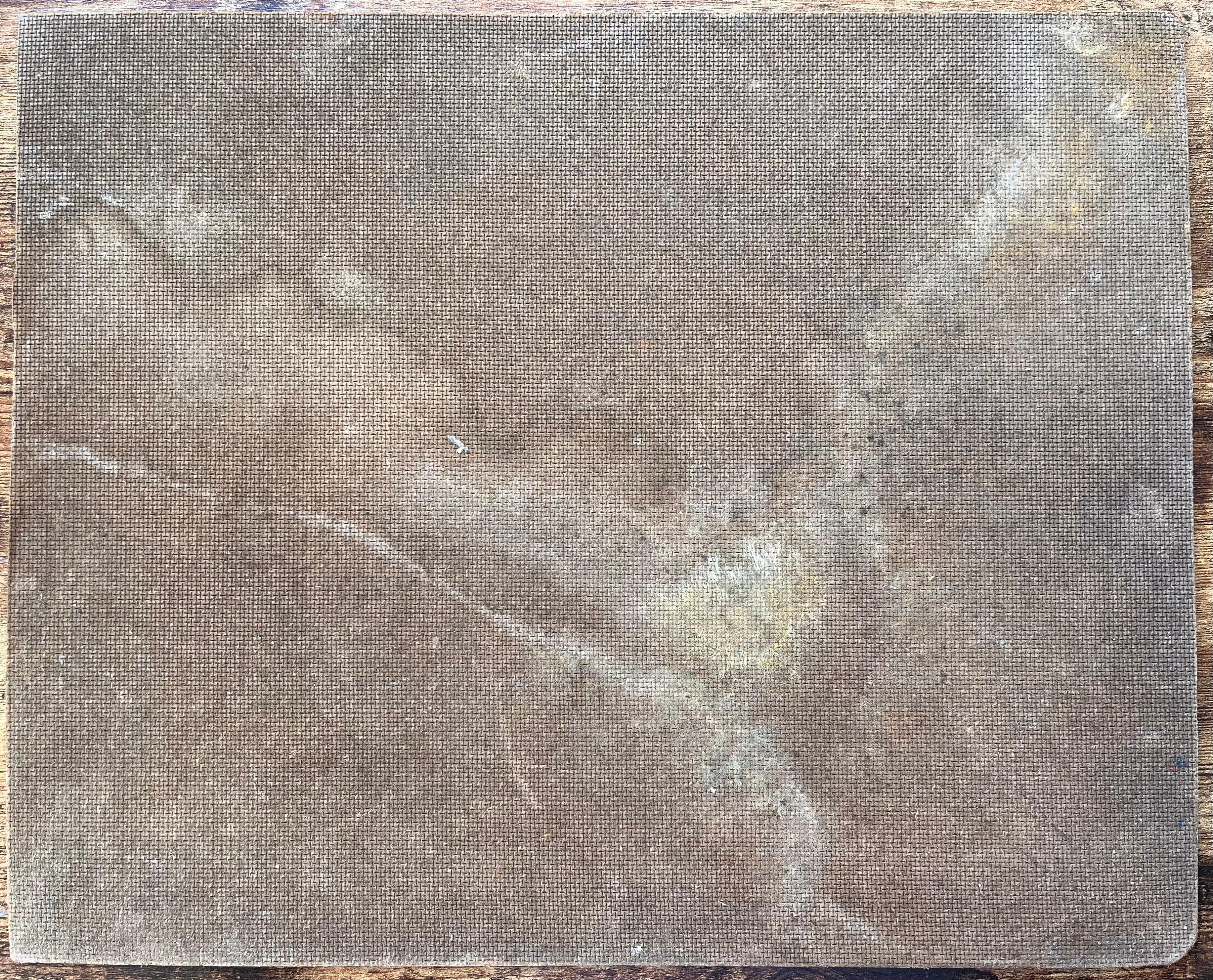Pittura ad olio di campagna francese con sentiero curvo Agriturismo Autunno Alberi e Campi in vendita 3