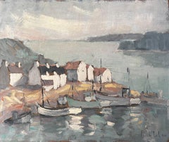 French Fishing Village at Camaret Brittany with Boats and Coastal Huts