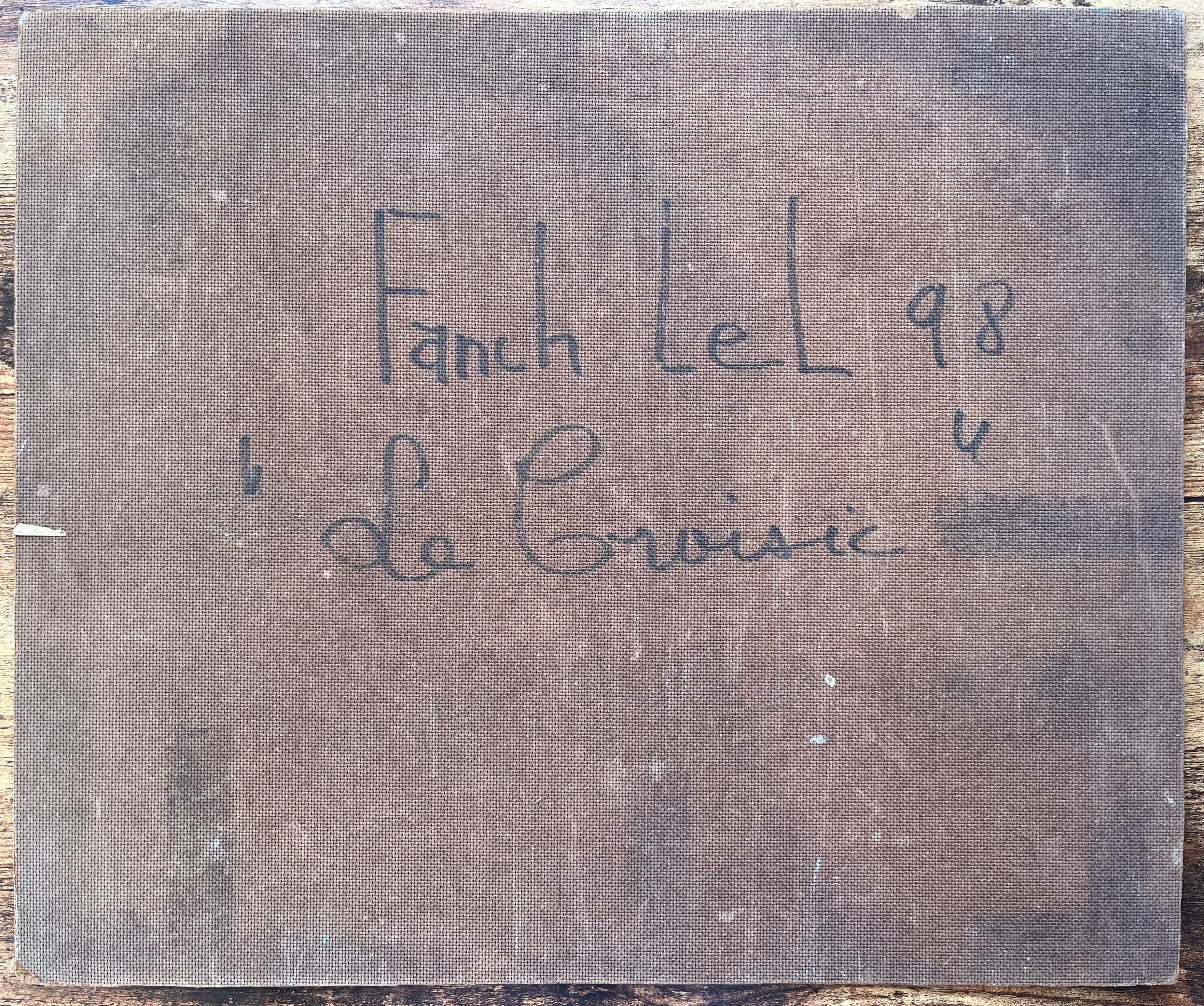 Peinture à l'huile d'une scène portuaire française, bateaux et front de mer à La Croisic en vente 3