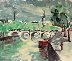 Ponte impressionista francese sulla Senna Percorso parigino Paesaggio