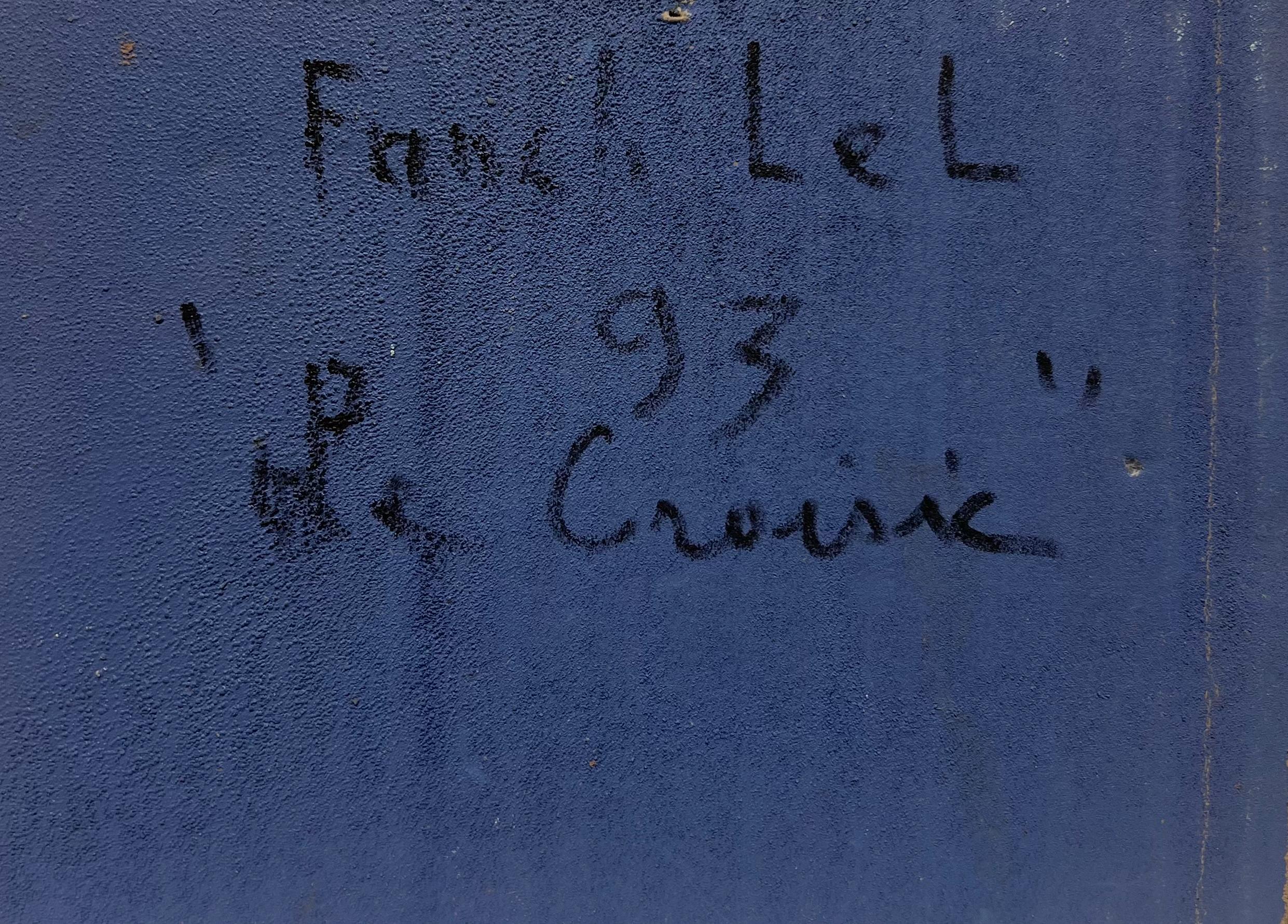 Hafenszene
unterzeichnet von Fanch Lel (Franzose, geb. 1930)
Größe: 5,5 x 7 Zoll
Ölgemälde auf Karton, ungerahmt
Verso beschriftet und datiert 93'
Zustand: Das Gemälde ist in gutem Zustand, mit leichten Alterungsspuren.
Provenienz: Alle Gemälde, die