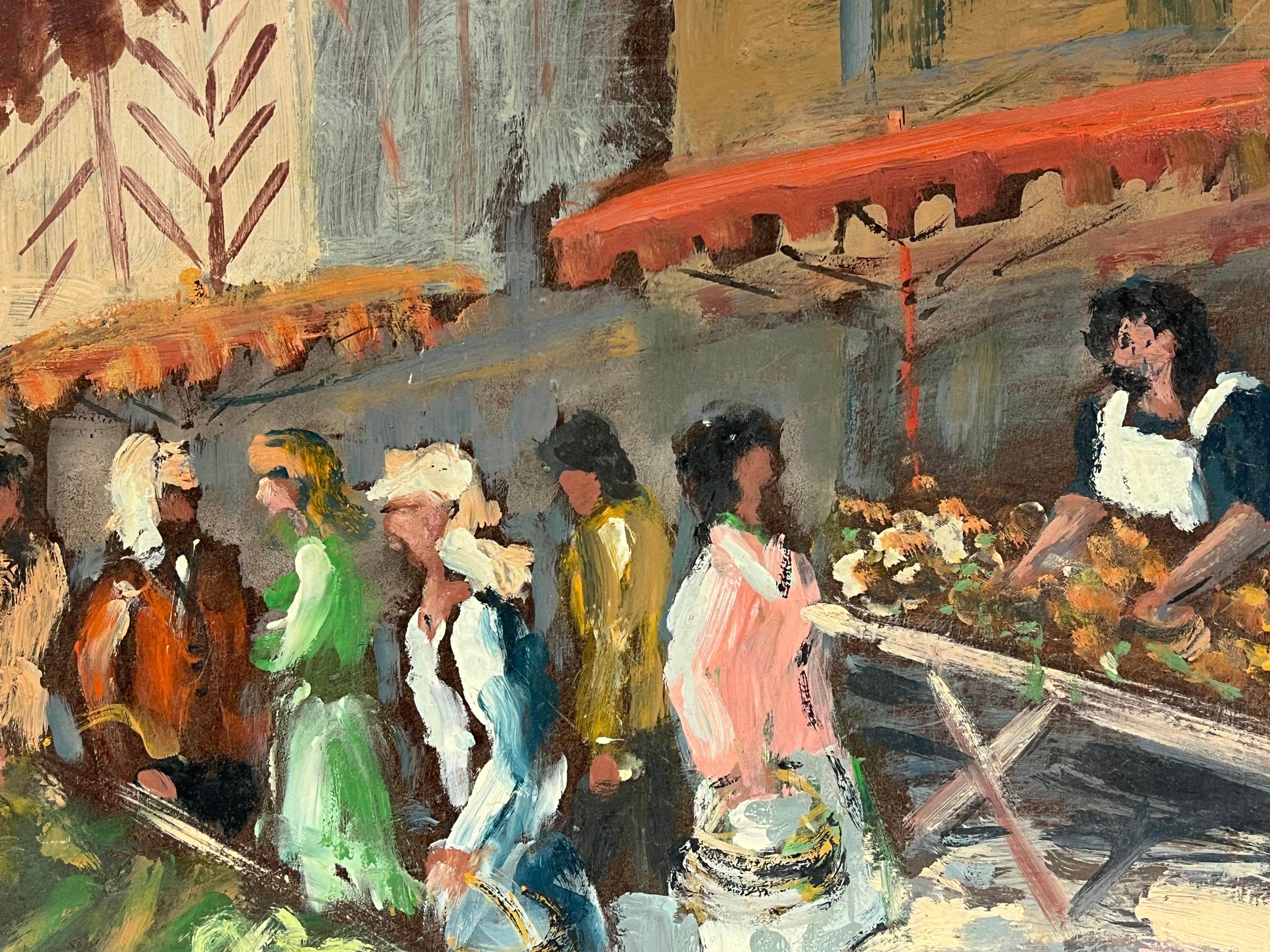 Figure di impressionisti francesi che si muovono nel mercato ortofrutticolo - Painting Impressionismo di Fanch Lel
