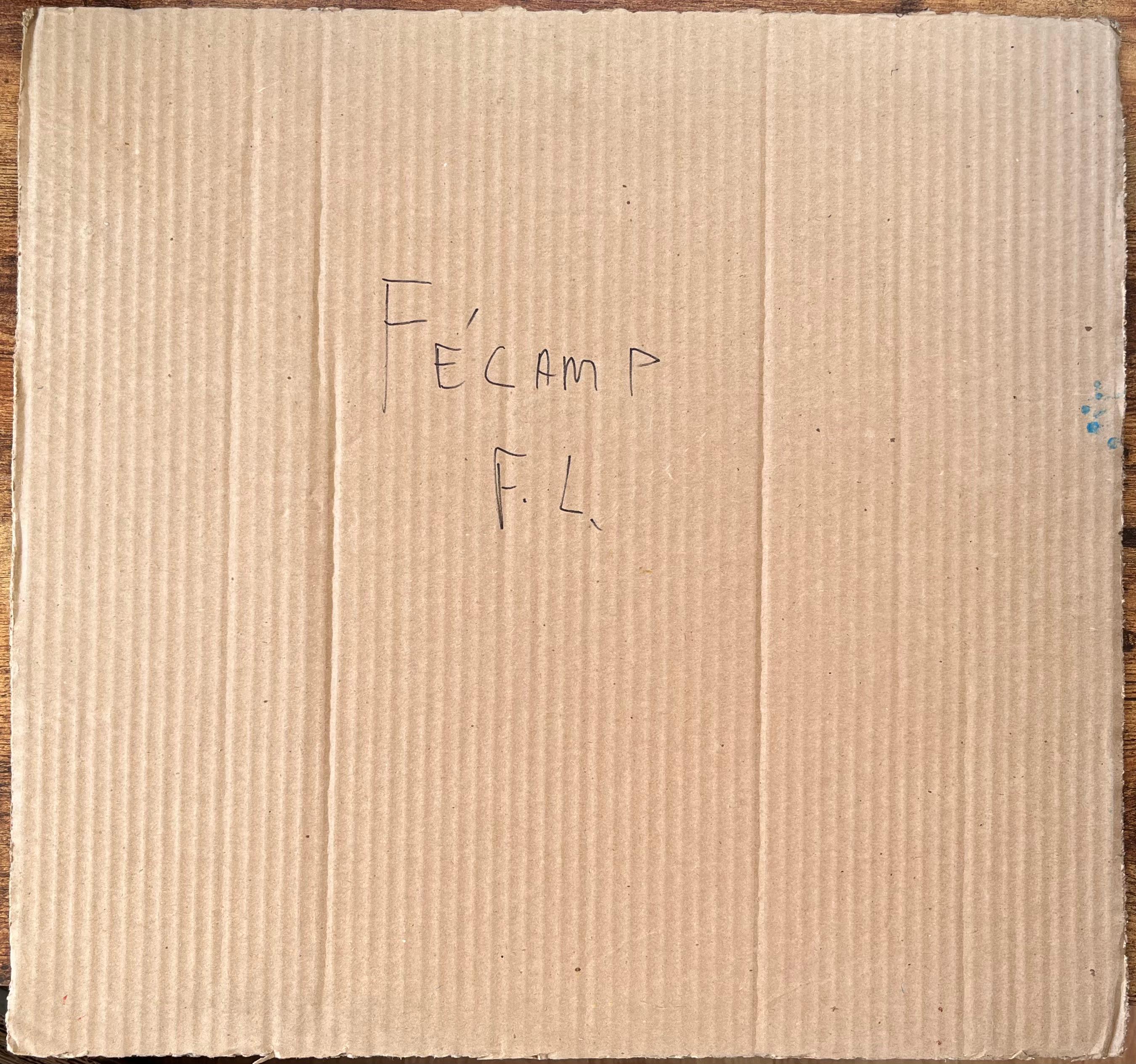 Französischer Impressionist Hafenszene in Fécamp Normandie mit Leuchtturm und Booten im Angebot 3