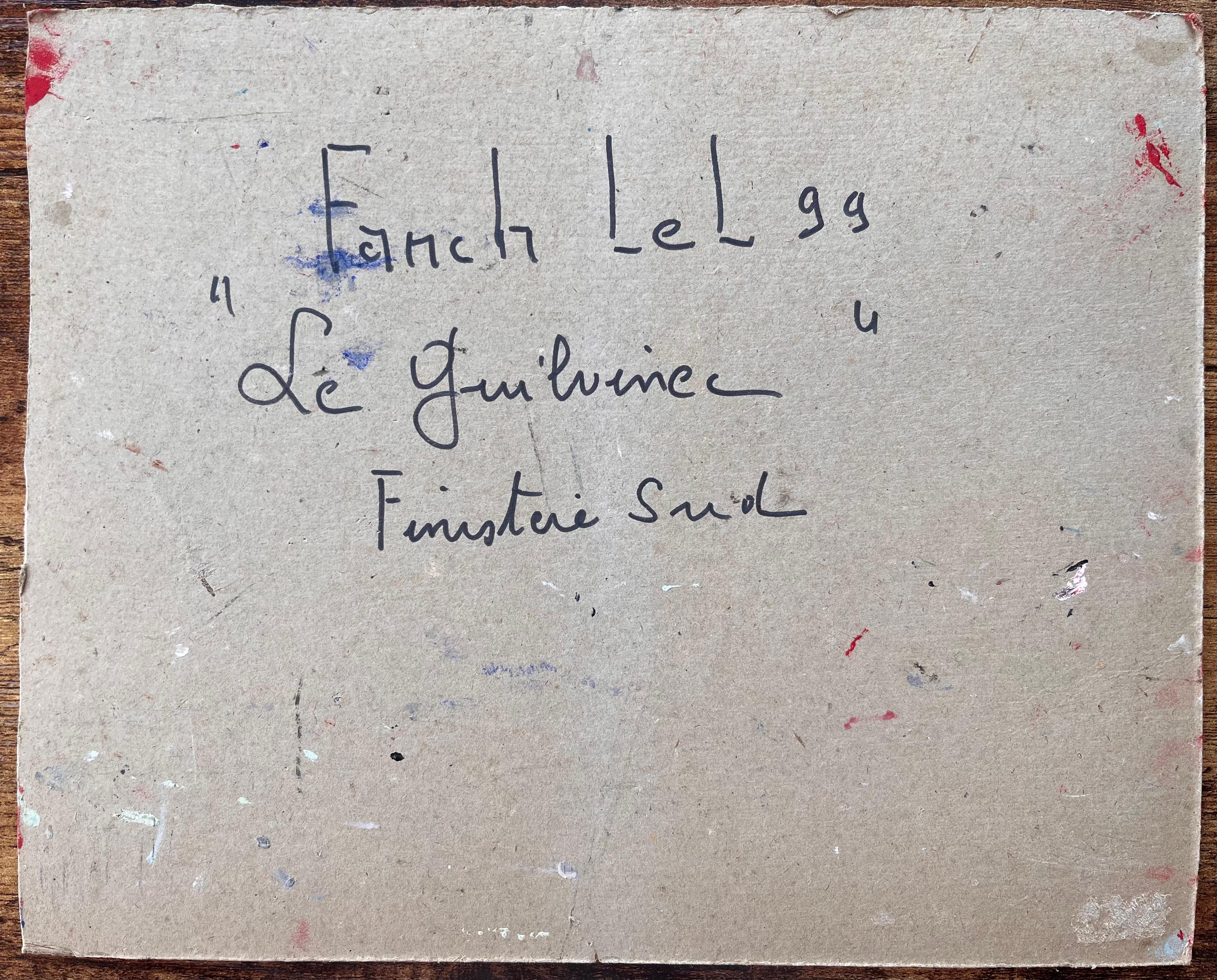 Französischer Impressionist Hafenszene in Le Guilvinec Finistère mit vertäuten Booten im Angebot 2