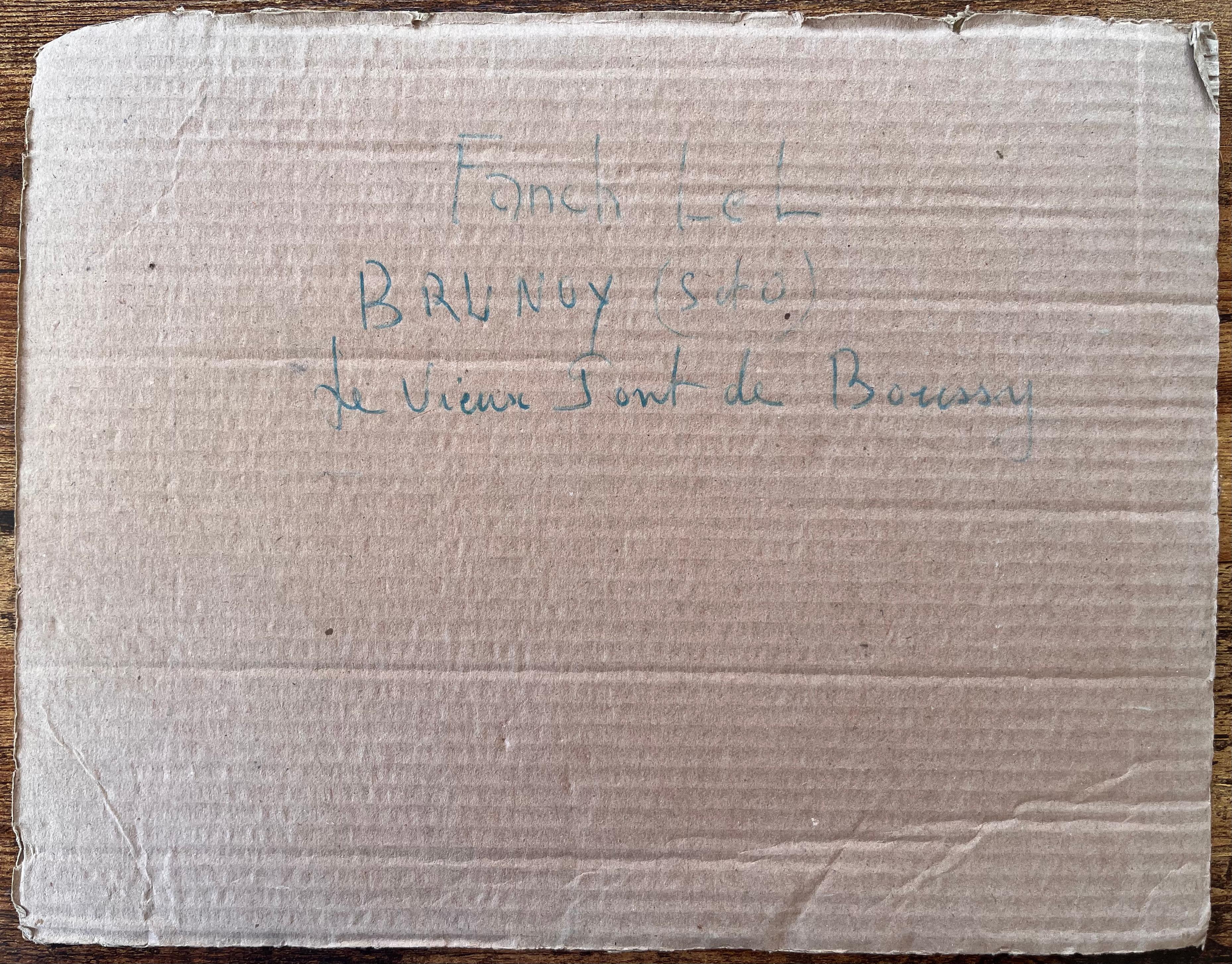 Französischer Impressionismus Landschaft von Brunoy und die alte Brücke von Boussy im Angebot 4