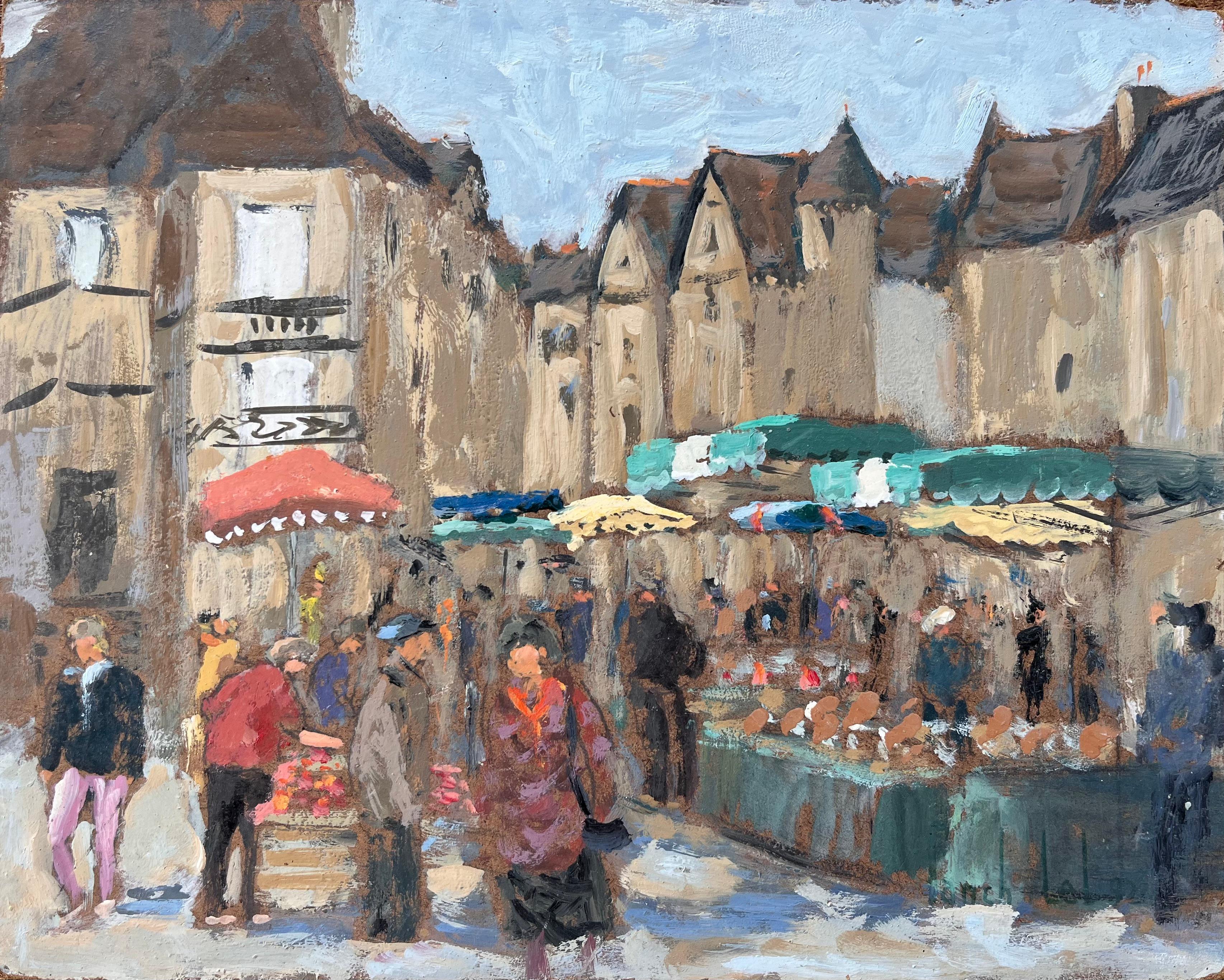 Französischer Impressionismus Marktszene in Sarlat Dordogne von Fanch Lel
