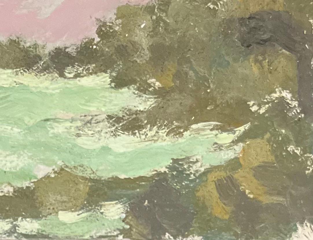 Dipinto a olio impressionista francese raffigurante Les Environs de Saint-Lunaire, vicino al Dinar - Painting Impressionismo di Fanch Lel