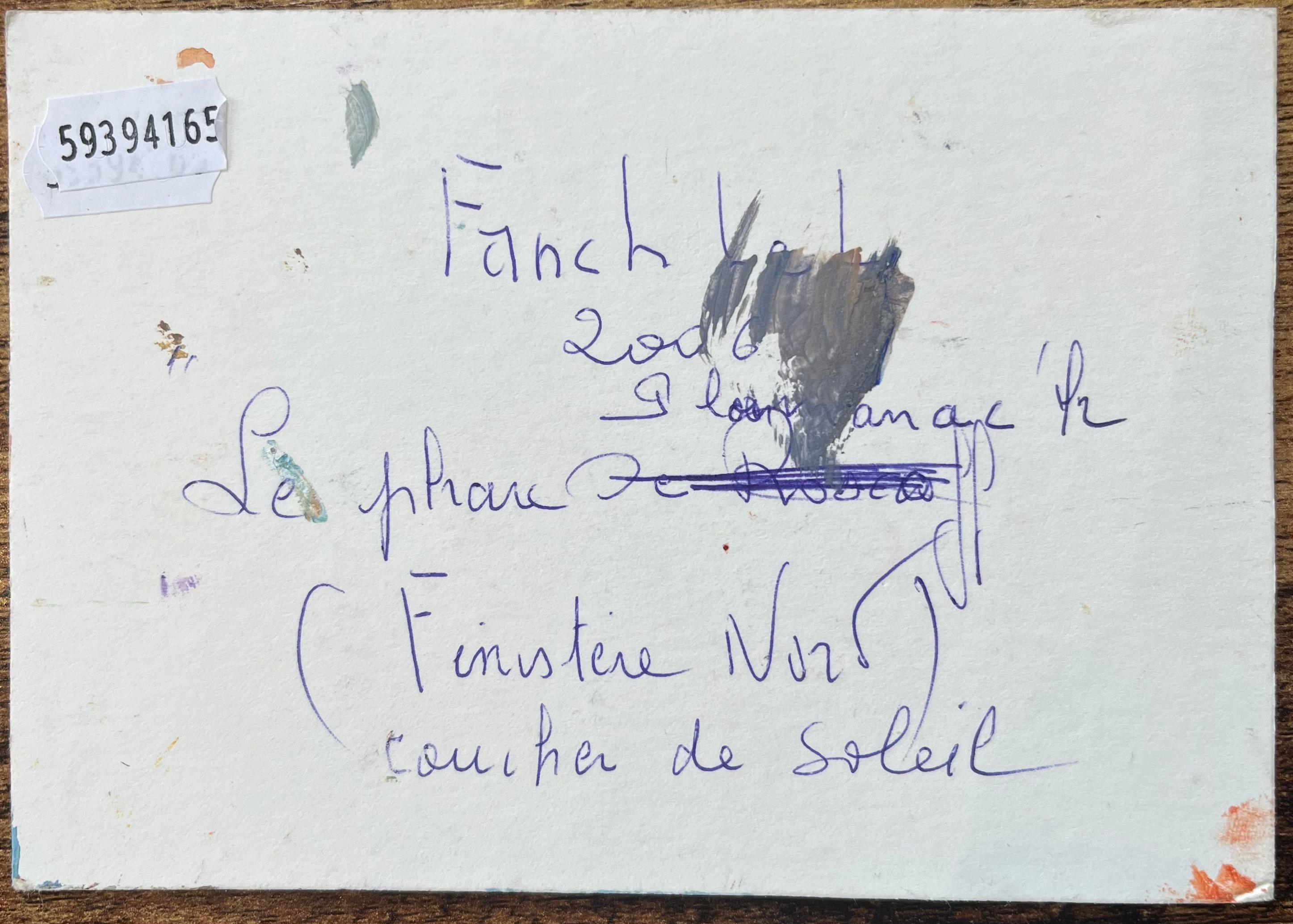 Óleo impresionista francés de un faro en Finistère Nord en venta 2