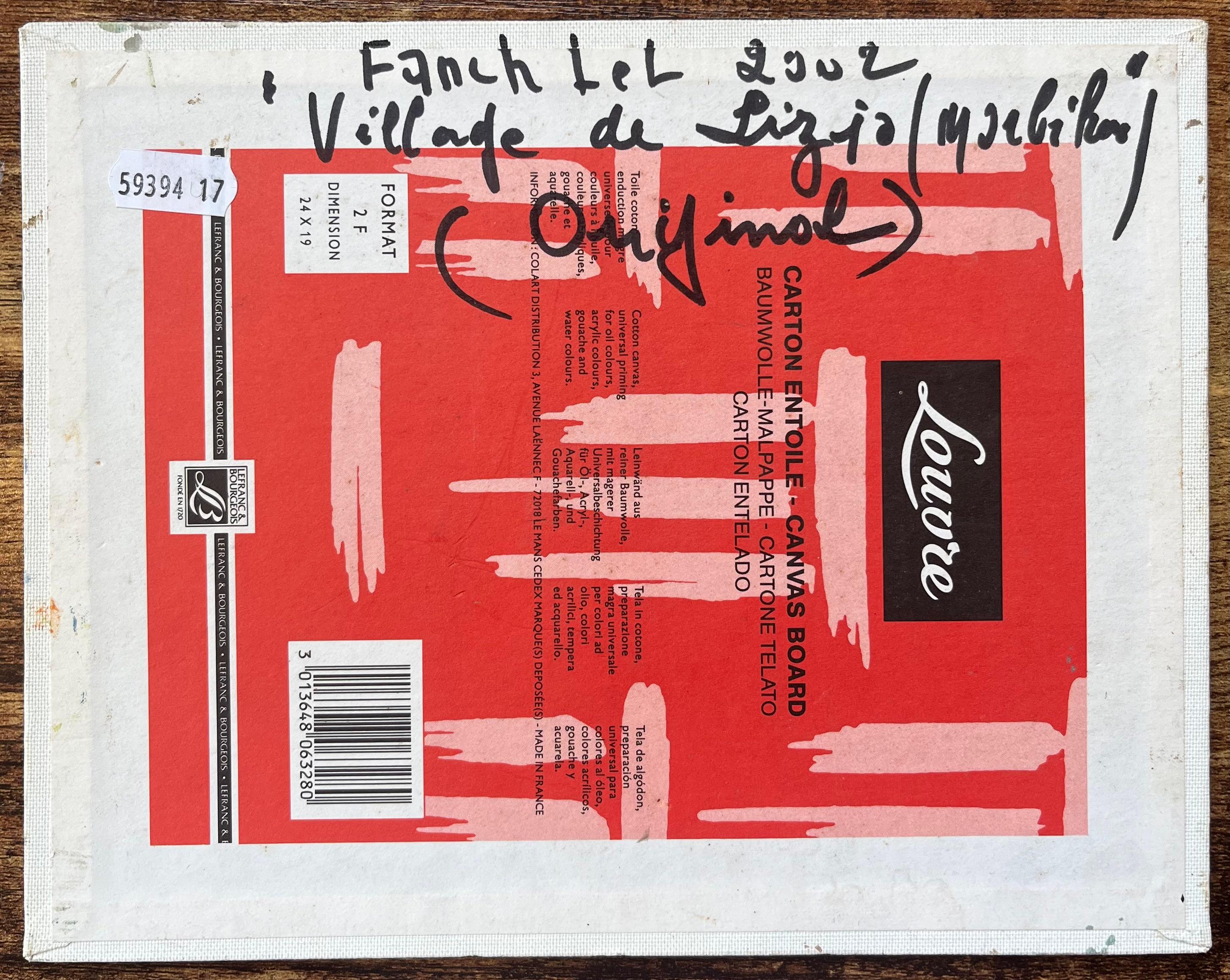 Pintura al óleo impresionista francesa de un de Village de Lizio, Morbihan en venta 2