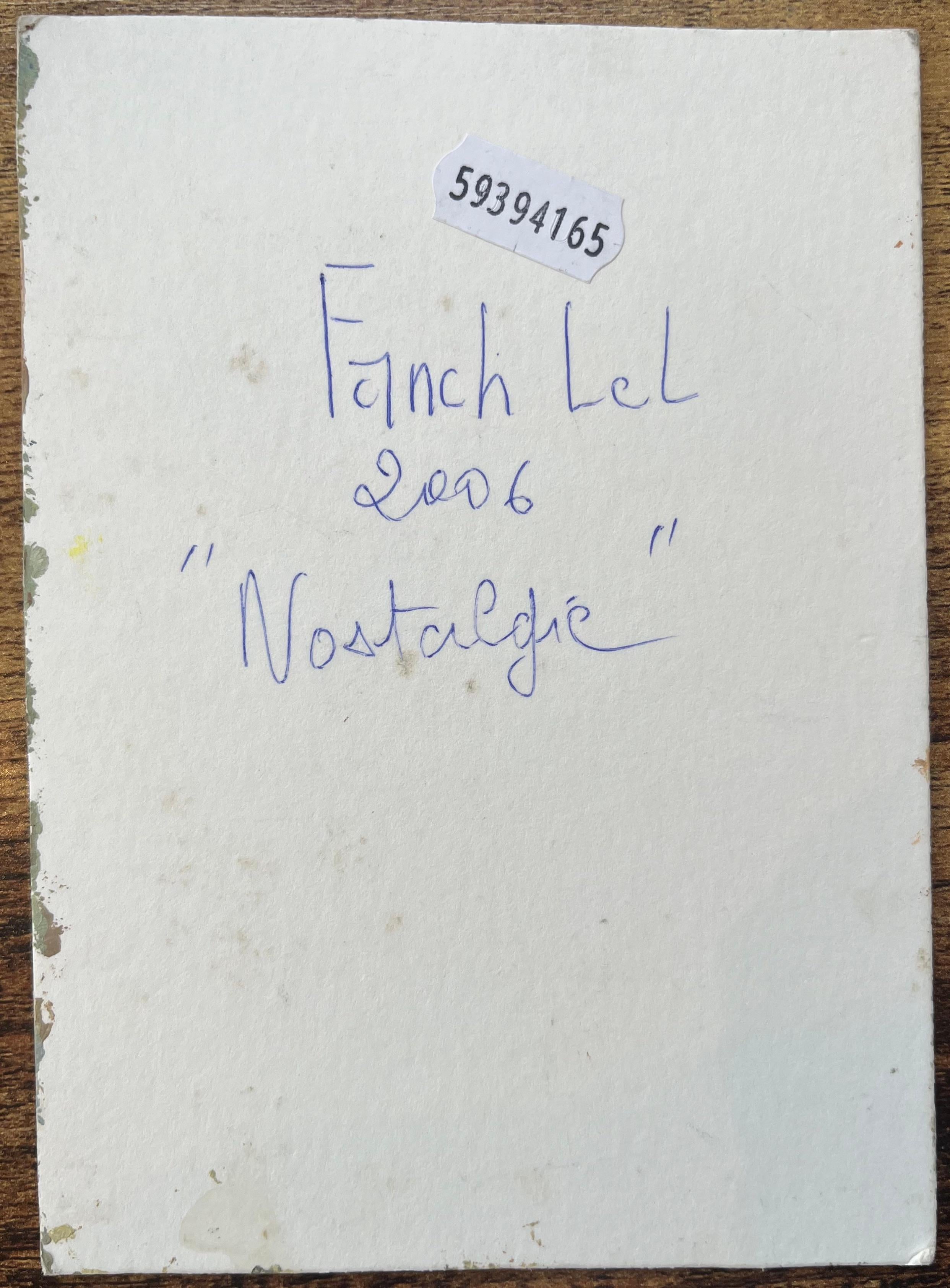 Peinture à l'huile impressionniste française représentant une scène de deux personnages le long d'un port de courtoisie en vente 2