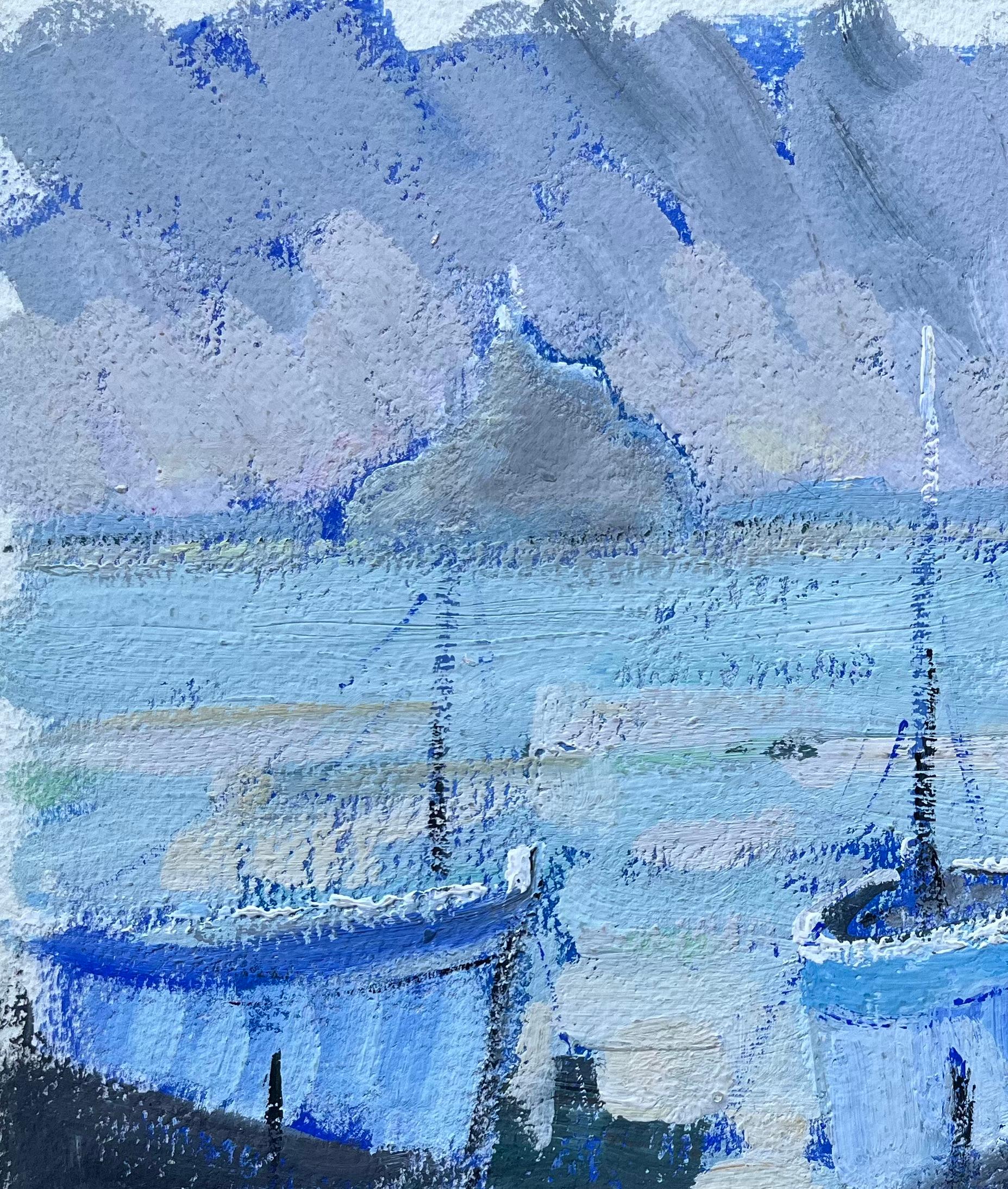 Titolo: Pittura a olio impressionista francese con barche blu su una spiaggia costiera ventilata
di Fanch Lel (francese, nato nel 1930)
Dimensioni: 9,75 pollici (altezza) x 11,25 pollici (larghezza)
Pittura a olio su carta, senza cornice
Condit: Il