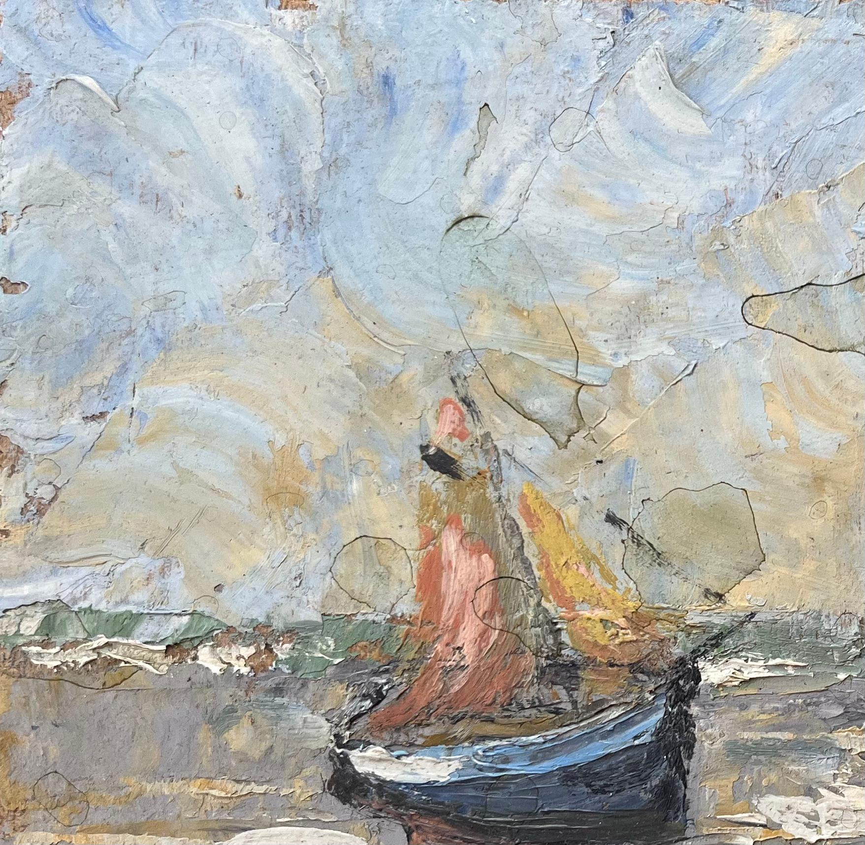 Titolo: Pittura ad olio impressionista francese di barche con la bassa marea
Di Fanch Lel (francese, nato nel 1930)
Dimensioni: 6 x 8,5 pollici (altezza x larghezza)
Firmato: Yes One
Pittura a olio su tavola, senza cornice
Condit: Il dipinto è in