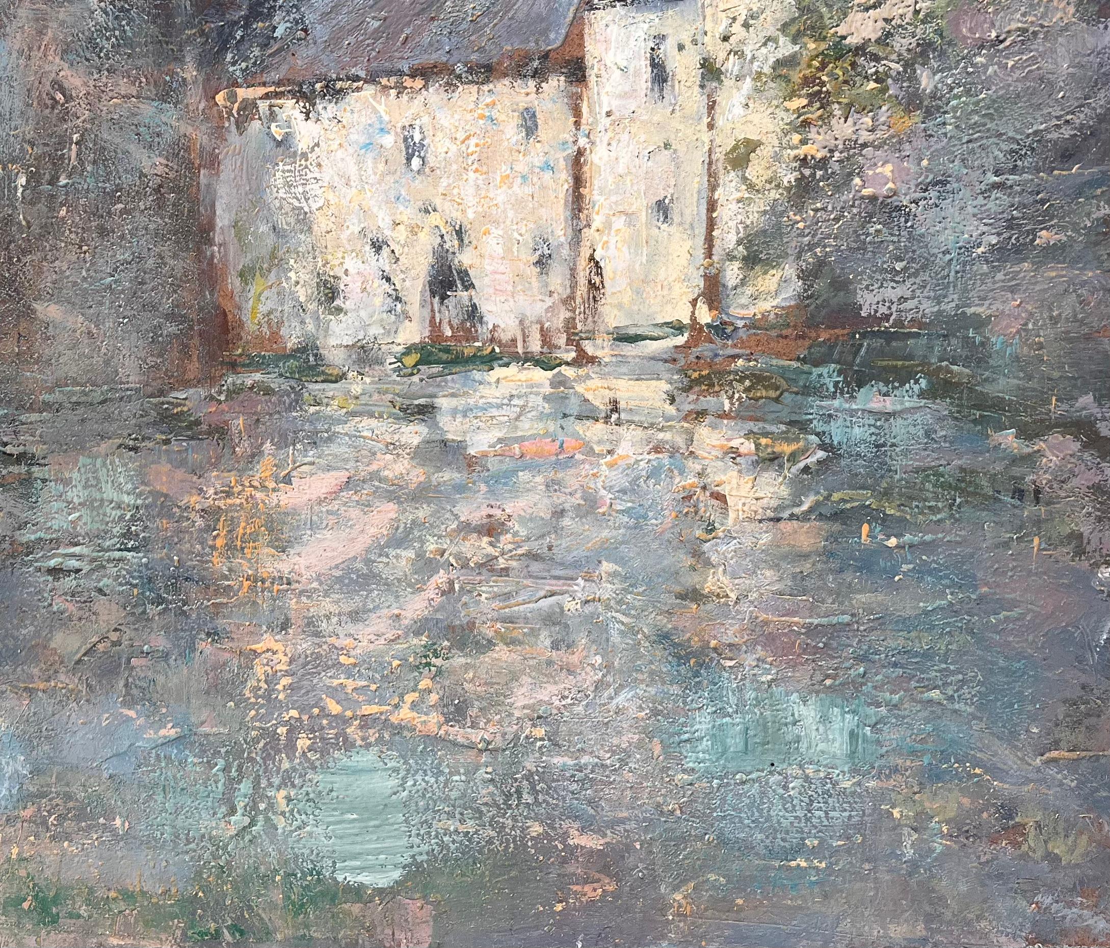 French Impressionist Oil Painting of Château de Trécesson in Brittany For Sale 3
