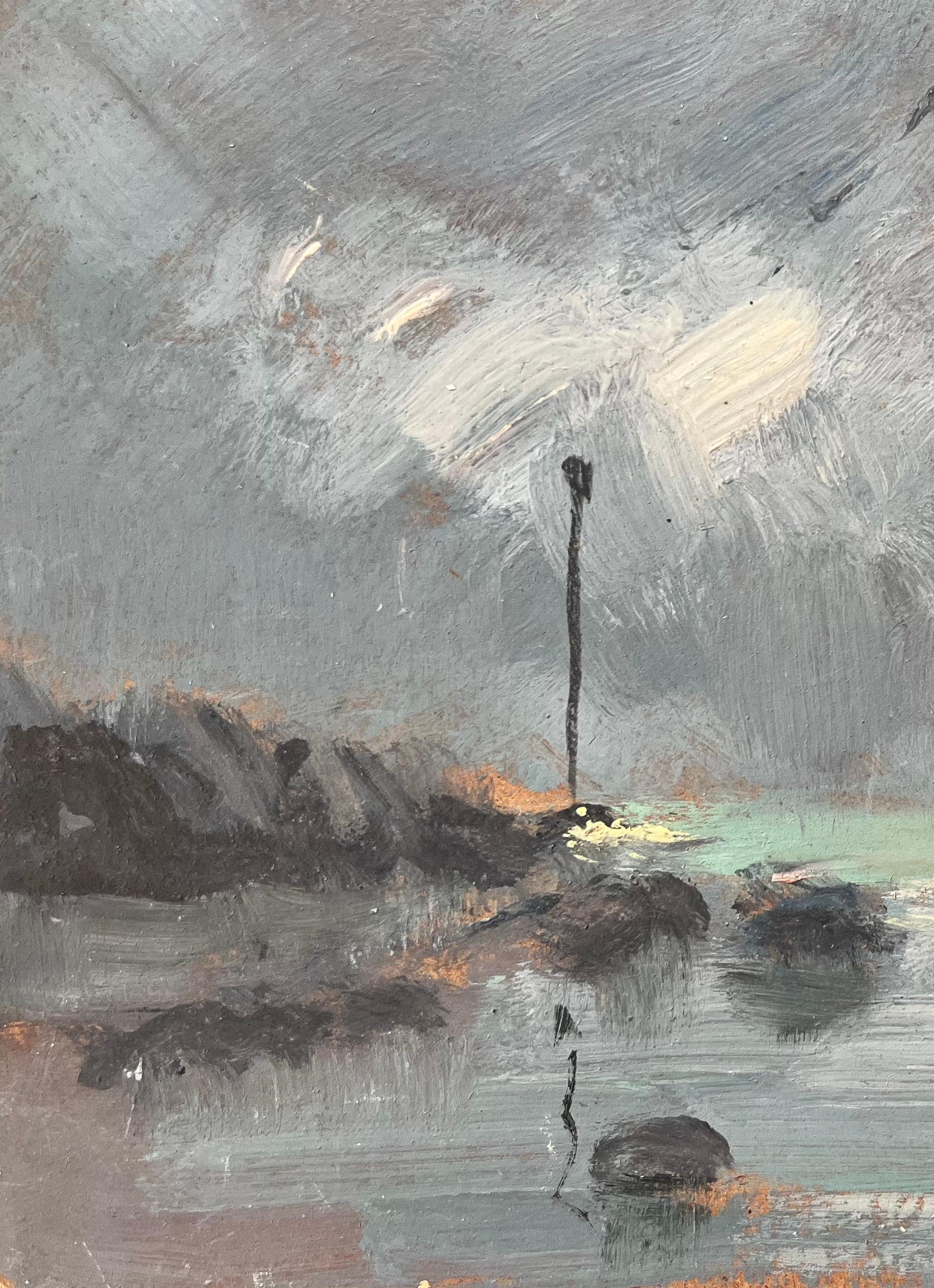 Titre : Peinture à l'huile impressionniste française d'une scène côtière avec un bateau à l'ancre
Par Fanch Lel (français né en 1930)
Taille : 6.25 x 8.75 pouces (hauteur x largeur)
Signé : Oui
Peinture à l'huile sur carton, non encadrée
Condit : Le