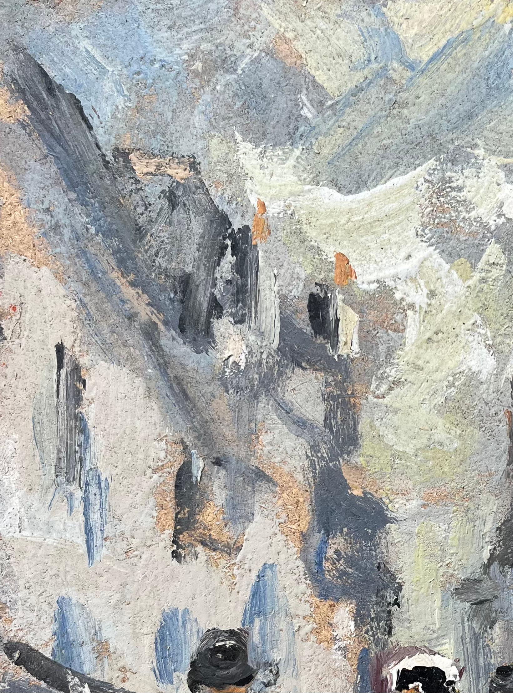 Titolo: Pittura a olio impressionista francese con figure che passeggiano in un vicolo del villaggio
Di Fanch Lel (francese, nato nel 1930)
Dimensioni: 9 x 7,25 pollici (altezza x larghezza)
Pittura a olio su tavola, senza cornice
Condit: Il dipinto