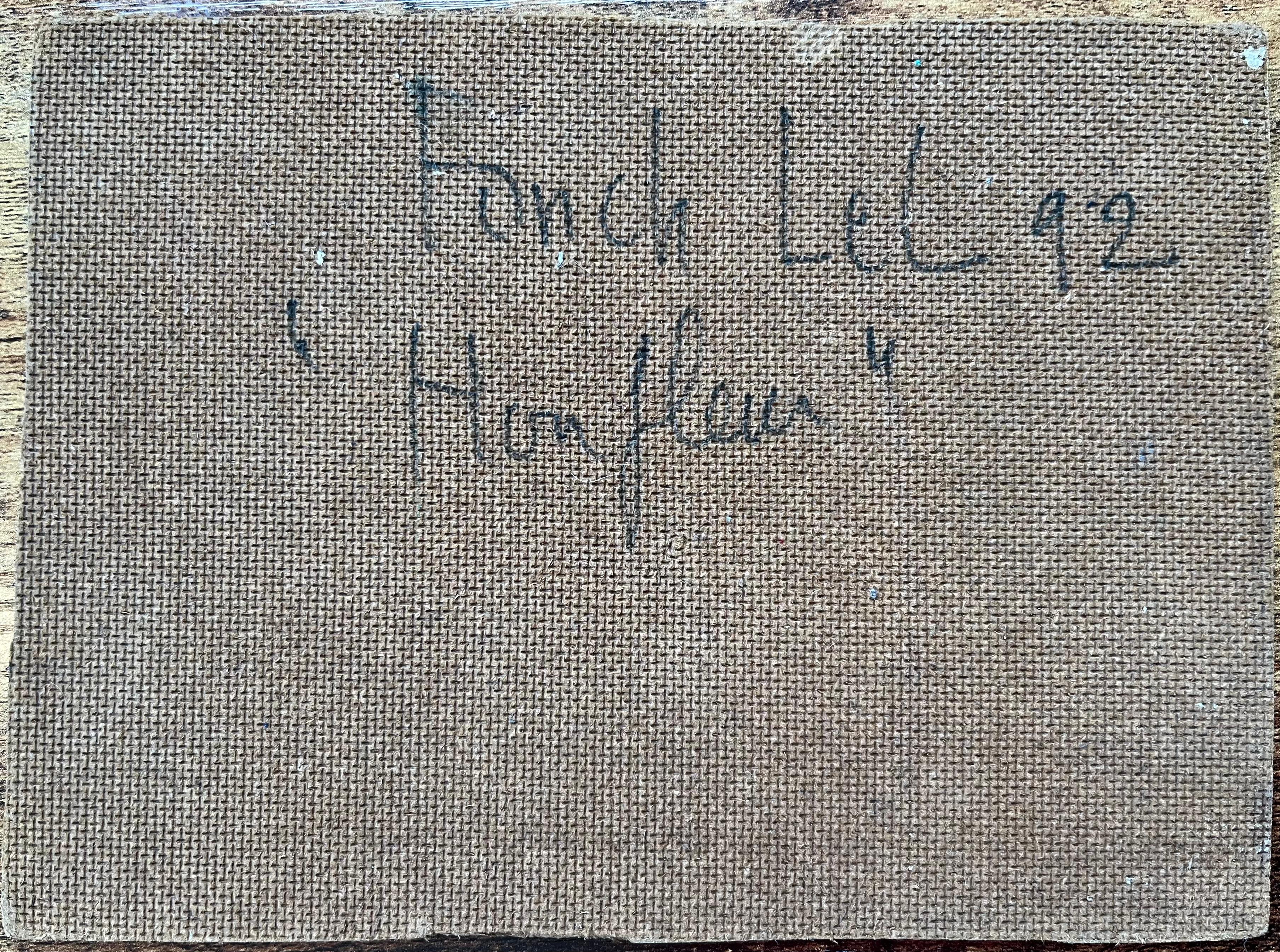 Pittura a olio impressionista francese con scena del porto di Honfleur in vendita 2