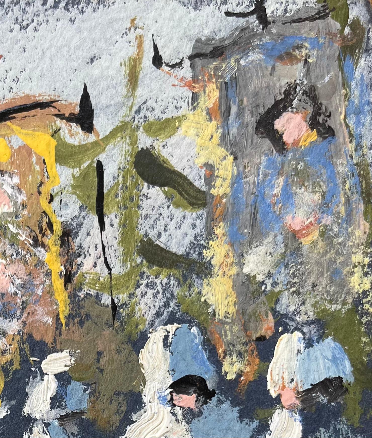 French Impressionist Oil Painting of La Procession du Folgoët, Brittany For Sale 2