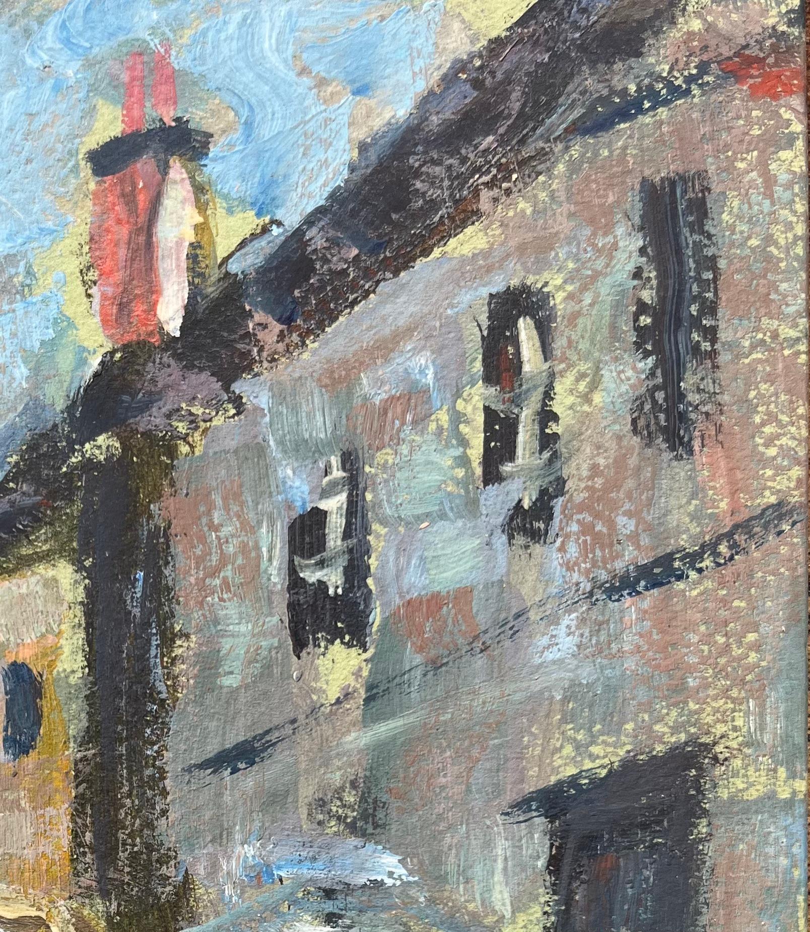 Titolo: Pittura a olio impressionista francese di scena di mercato 