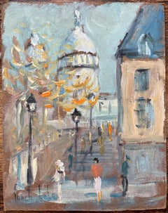French Impressionist Oil Painting of Montmartre with a View of Sacré-Cœur