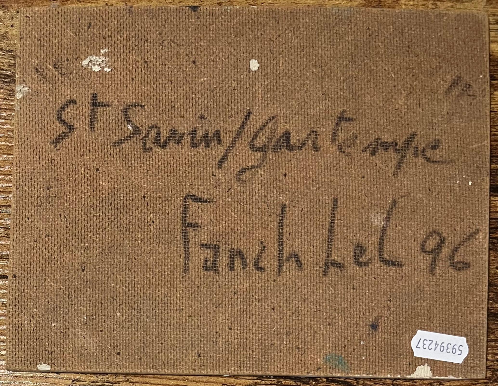 Pittura a olio impressionista francese raffigurante una veduta fluviale di Saint-Savin-sur-Gartempe in vendita 2