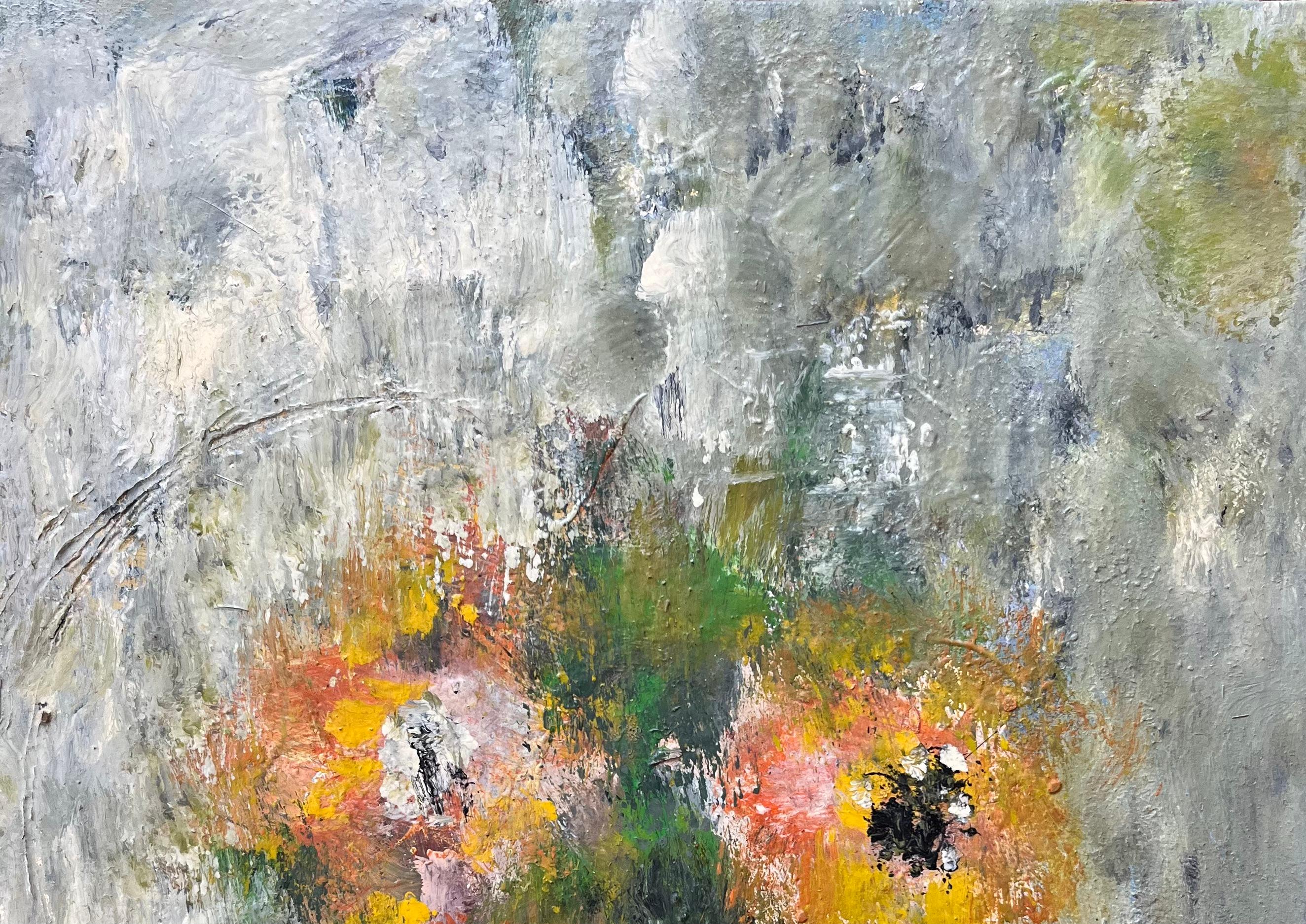 Pintura al óleo impresionista francesa de Naturaleza muerta de flores silvestres en un jarrón en venta 1