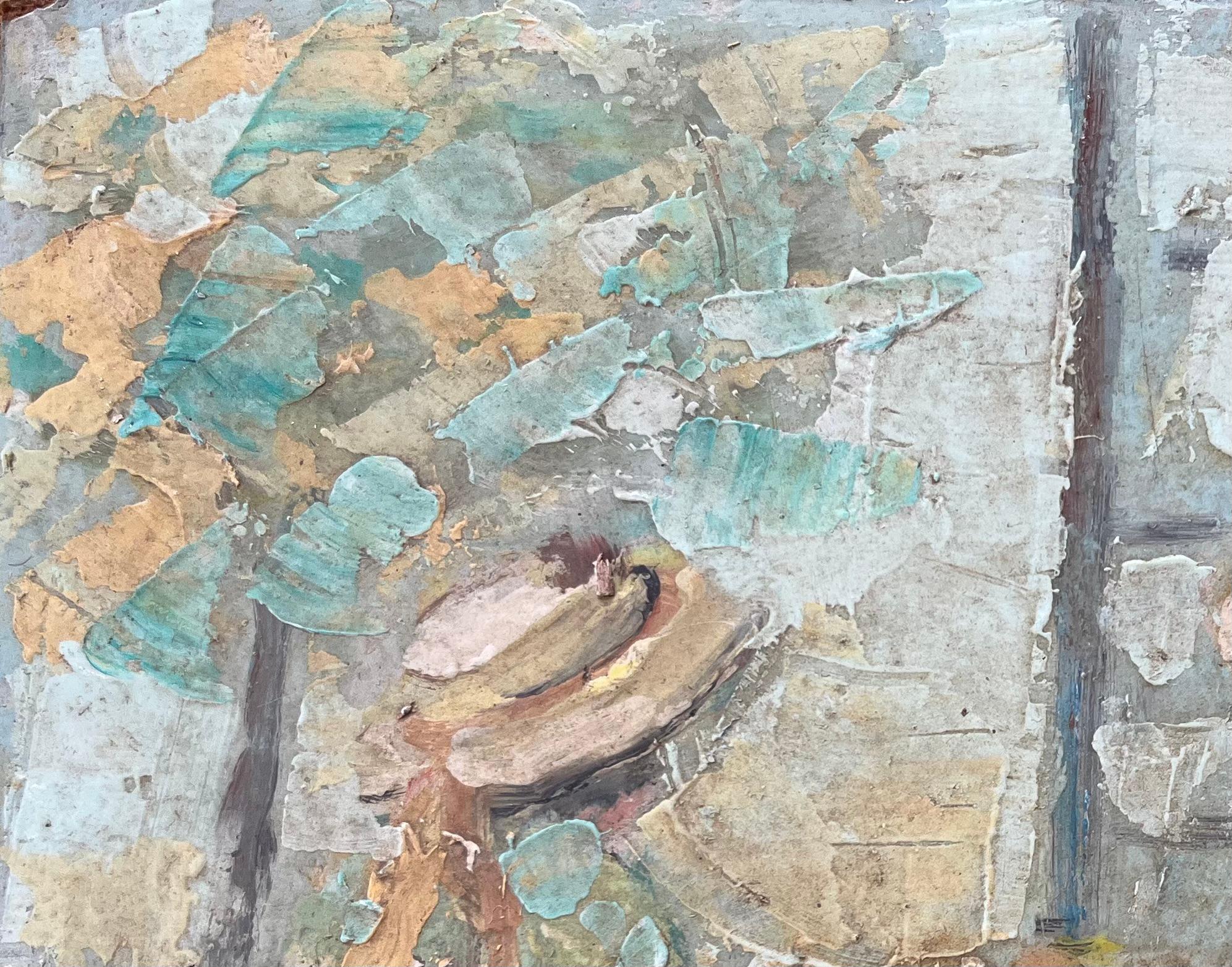 French Impressionist Oil Painting of Two Figures Seated on an Outdoor Terrace For Sale 3