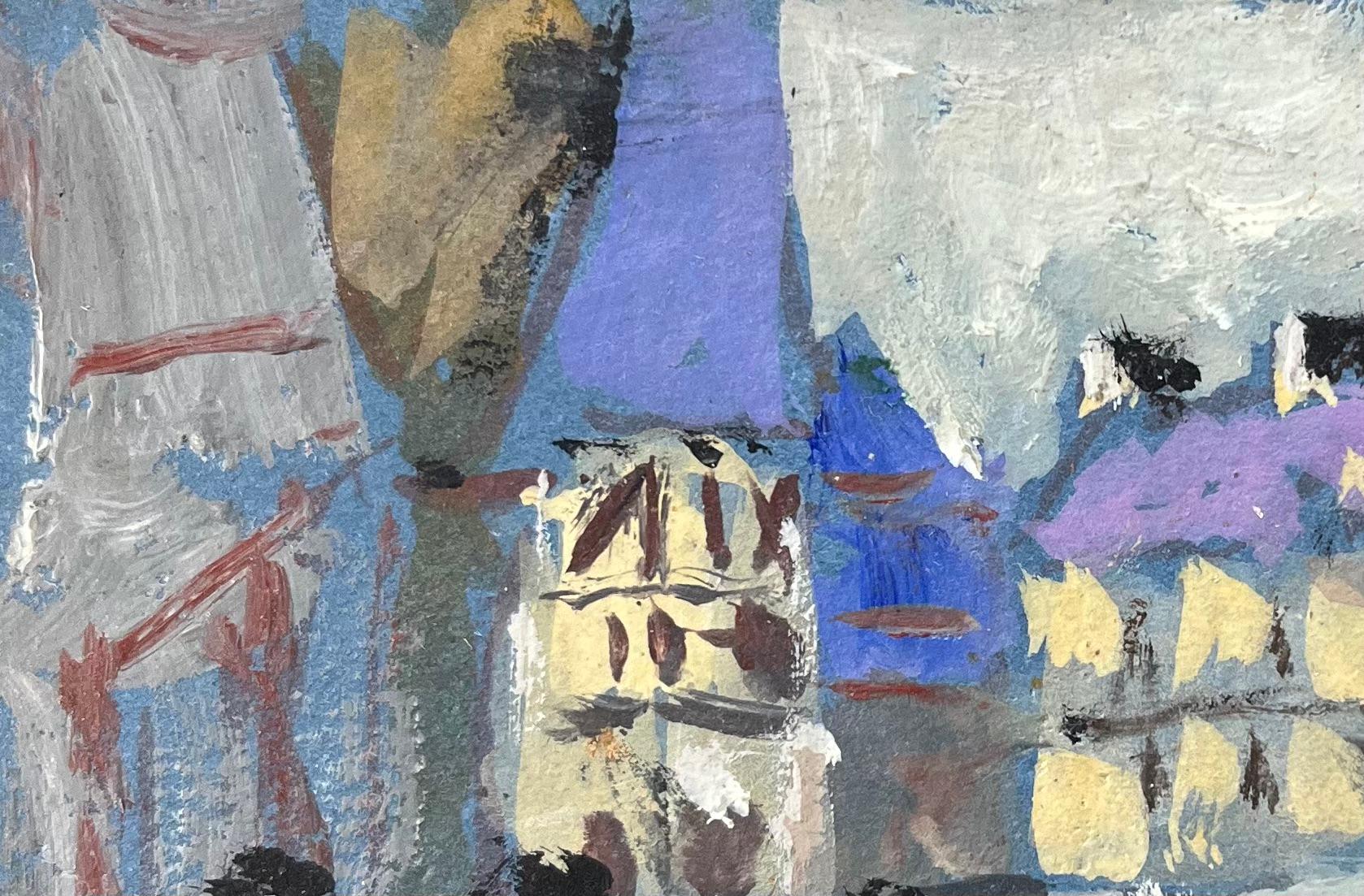 Quadro a olio dell'Impressionismo francese con varie figure che passeggiano a Dinan in vendita 2