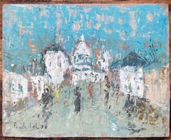 Quadro a olio dell'Impressionismo francese raffigurante Veduta del vecchio ponte di Espalion, Aveyron