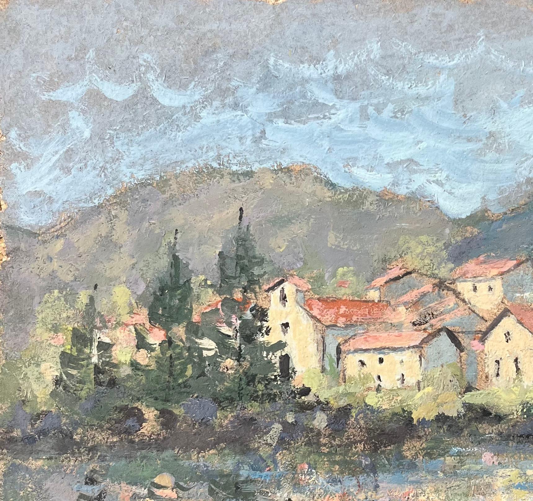 Titolo: Pittura a olio impressionista francese del villaggio di Laroque, Aveyron, Francia
Di Fanch Lel (francese, nato nel 1930)
Dimensioni: 8,75 x 10,75 pollici (altezza x larghezza)
Firmato: Yes One
Pittura a olio su tavola, senza