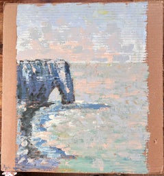 Französischer Impressionist Seestück von Étretat Klippen Normandie Küste