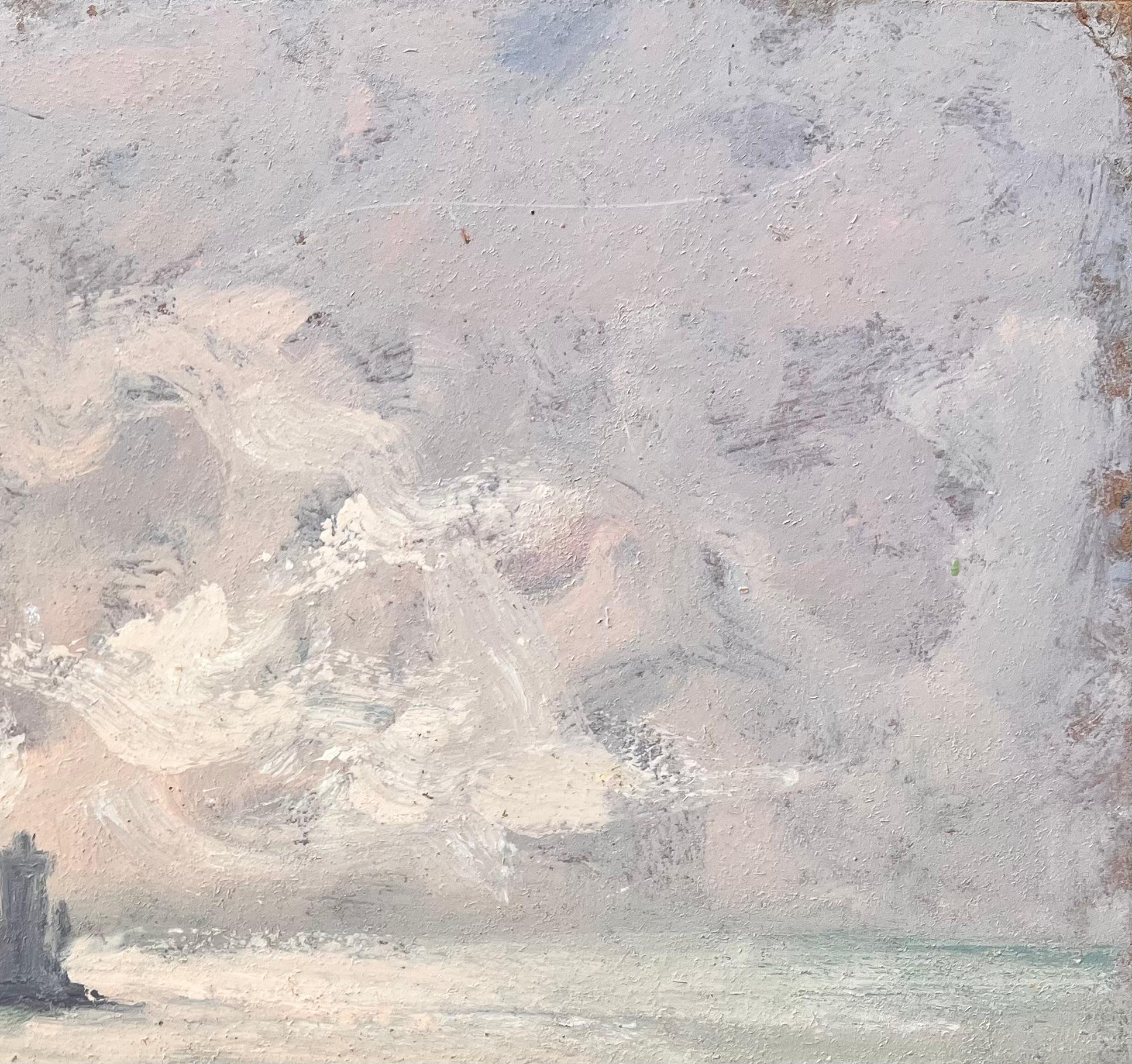 Französischer Impressionist Seestück Öl von La Vieille Leuchtturm vor Pointe du Raz im Angebot 1