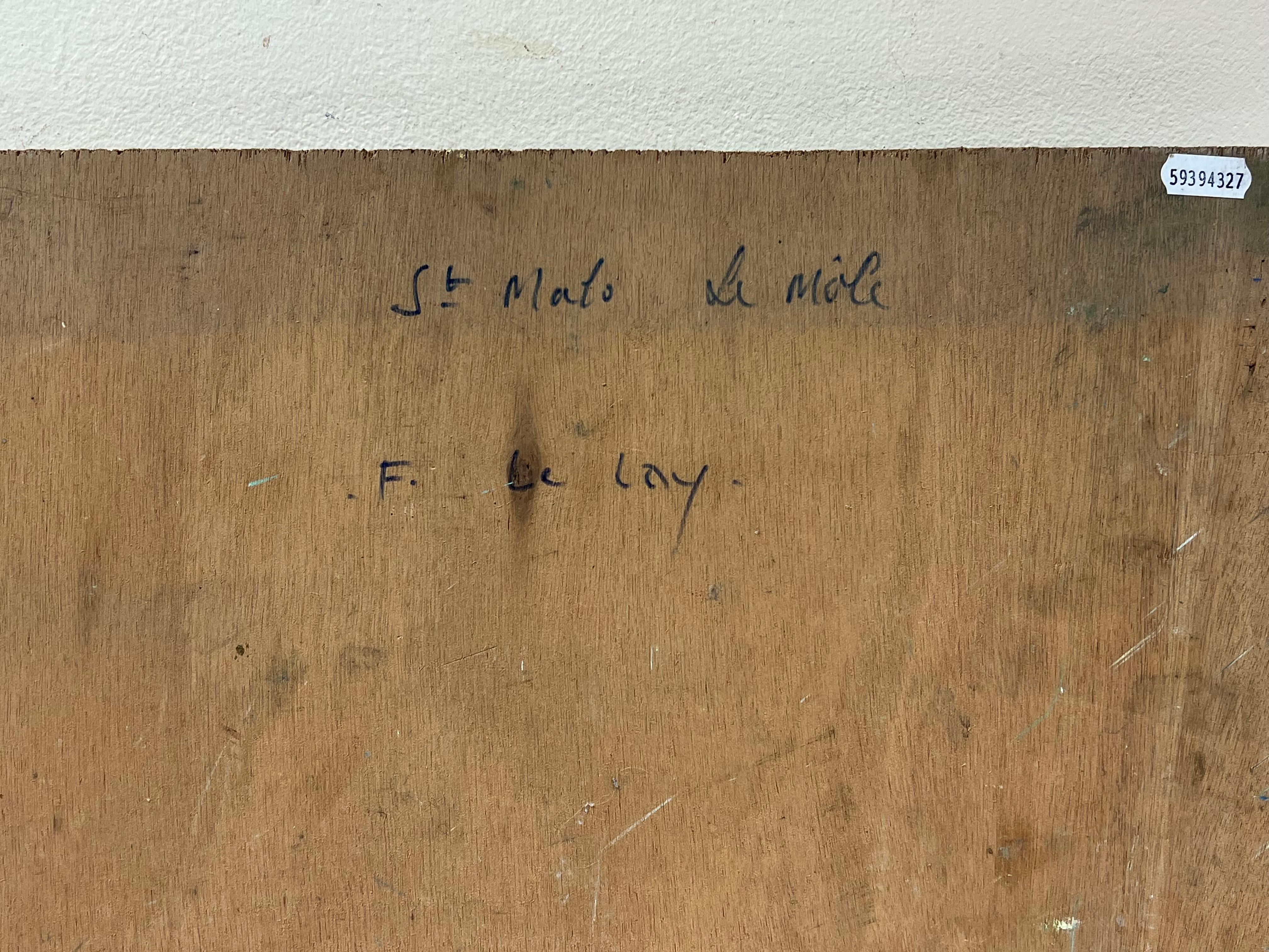 Impressionista francese Vibrante scena di mercato del villaggio francese Pittura ad olio 4