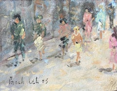 French Impressionistic Street Scene with Figures in Summer Light