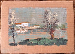 French Landscape with Blossoming Trees and Farmhouse in Beaumont Pléneuf