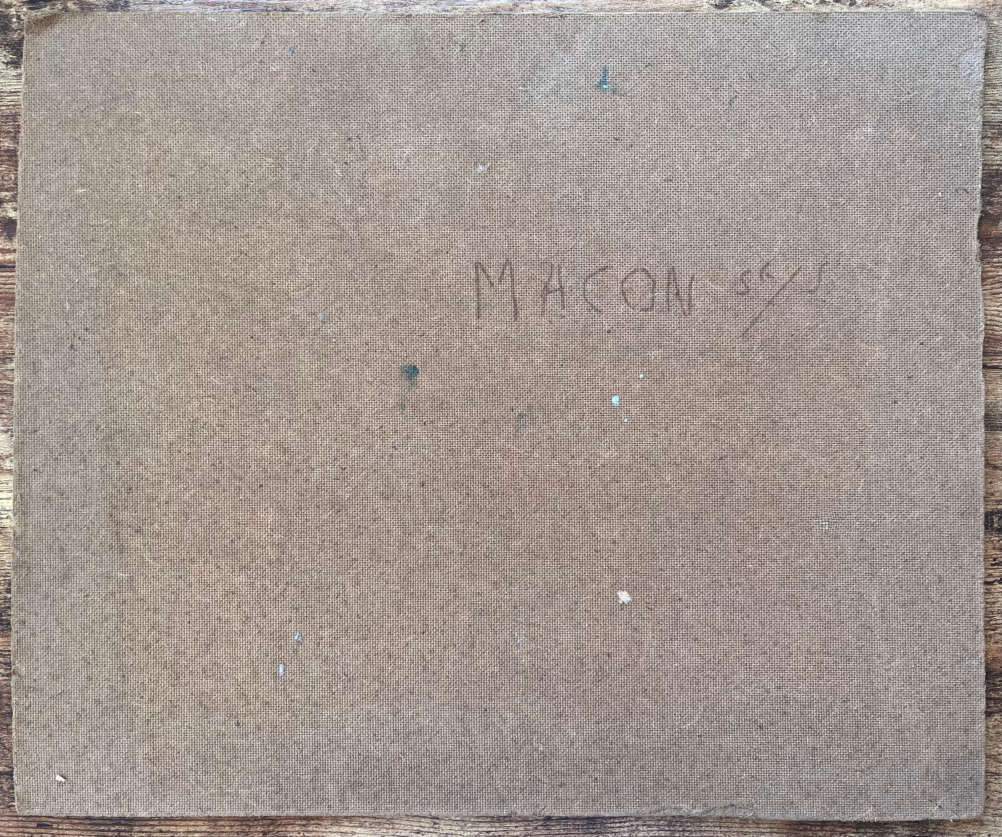 Peinture post-impressionniste française représentant Mâcon, les clochers des deux églises et la rivière en vente 3