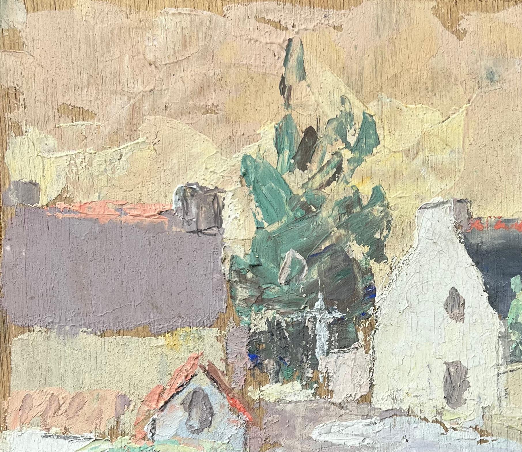 French Village Landscape in Impressionist Style For Sale 1