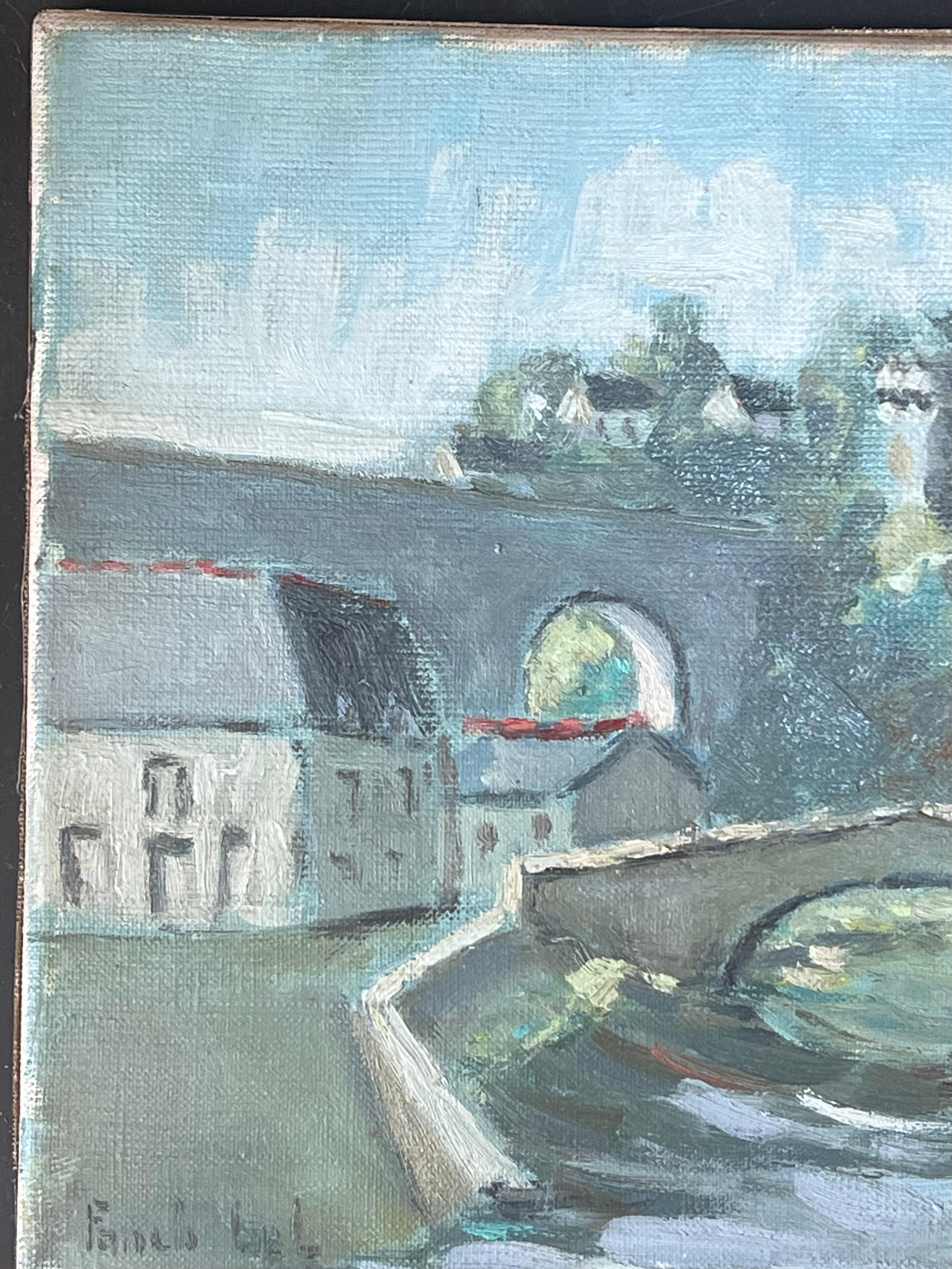 Gentle View of Pont Aven Bridge Brittany France Landscape Oil Painting For Sale 2